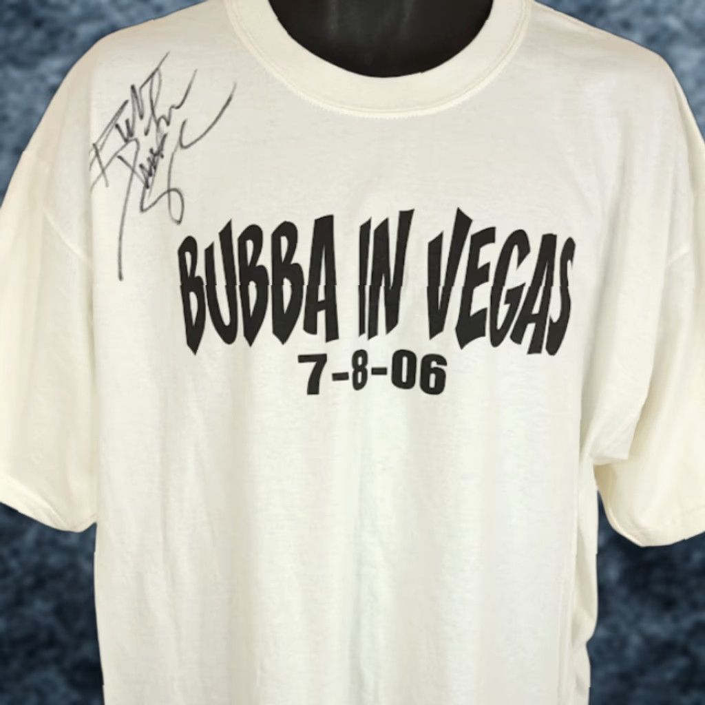 Gildan VINTAGE Bubba The Love Sponge T Shirt Mens XL Y2K 2006 SIGNED Vegas Radio White Cotton Gildan Crew Neck Short Sleeve Size US XL / EU 56 / 4 - 1 Thumbnail