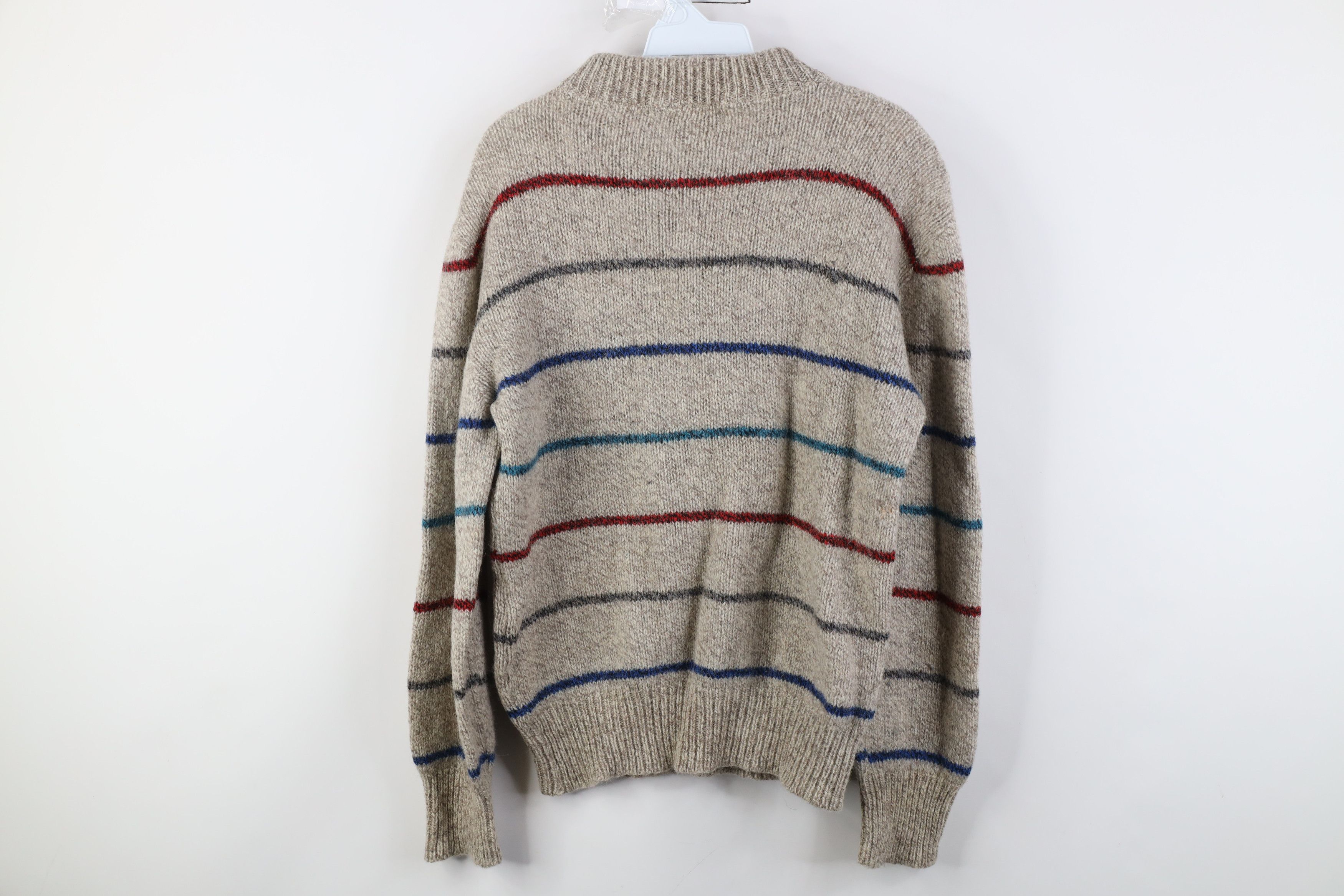 Vintage Vintage 70s Streetwear Blend Knit Striped Henley Sweater USA Size L / US 10 / IT 46 - 10 Thumbnail