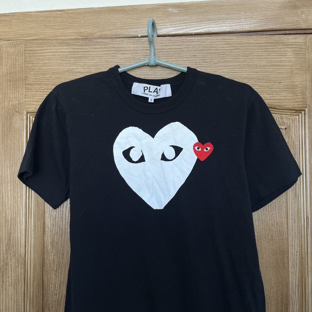 Comme des Garcons Rare Comme Des Garcons Play T-Shirt Black CDG Double Heart Size US S / EU 44-46 / 1 - 3 Thumbnail