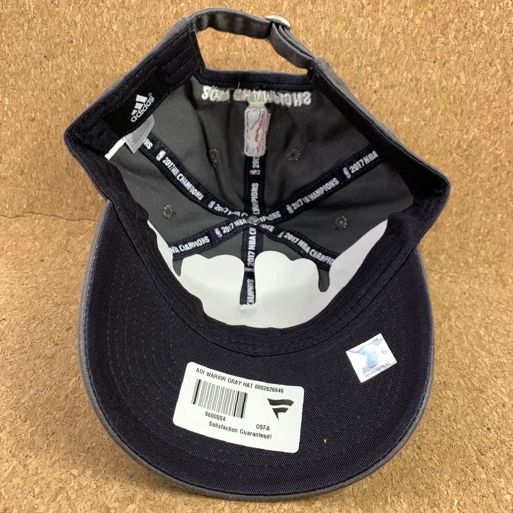 Adidas adidas Golden State Warriors Cap Men Hat 2017 NBA Finals Champions Locker Room Gray One Size Baseball Cap Mens Size ONE SIZE - 5 Thumbnail