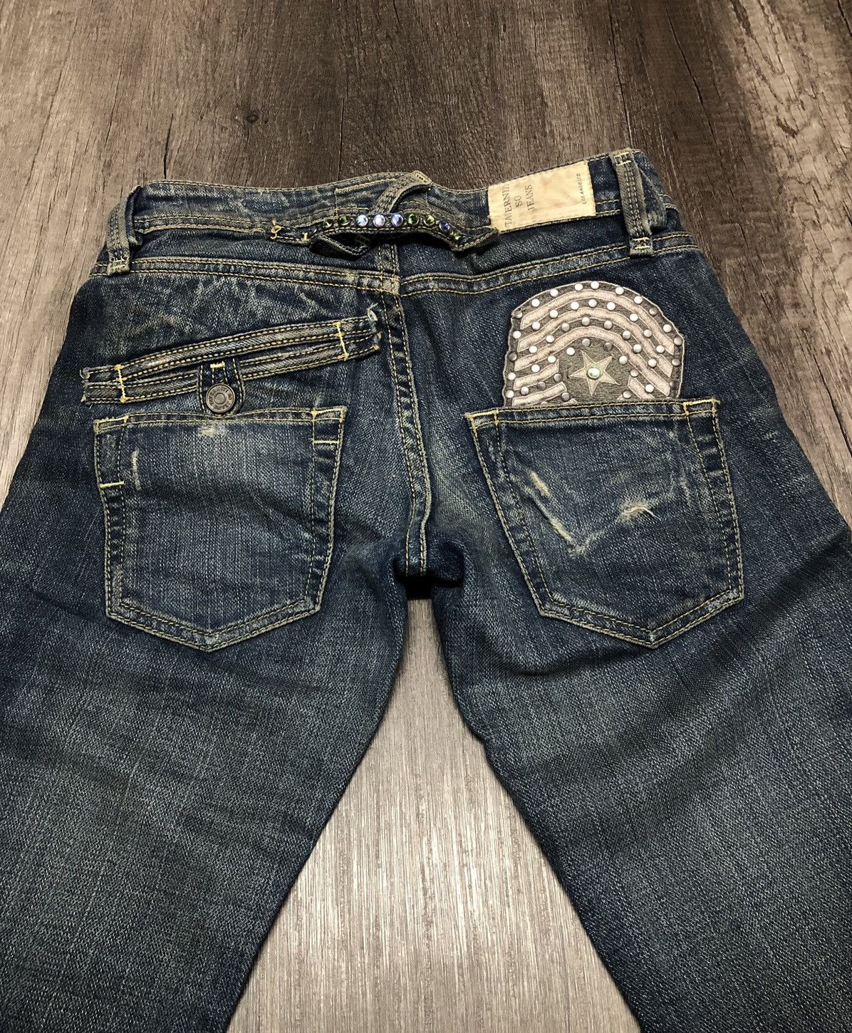 Taverniti × Vintage Distressed Denim Taverniti Jeans Courtney Flare Design Size 27" / US 4 / IT 40 - 7 Thumbnail