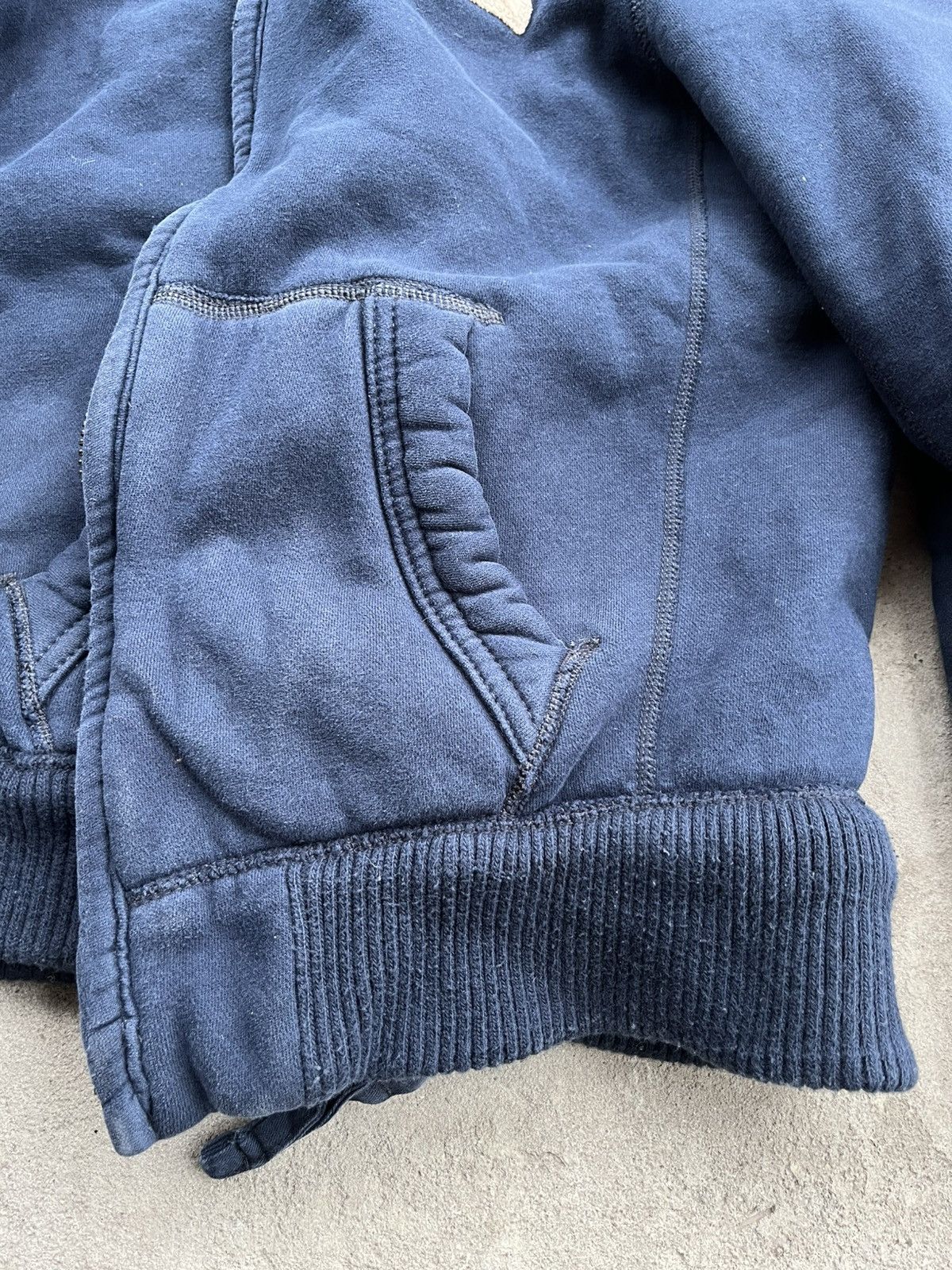 Abercrombie & Fitch Japanese Abercrombie Fitch Fur Faux Faded Y2K Zip Hoodie Size US L / EU 52-54 / 3 - 19 Thumbnail
