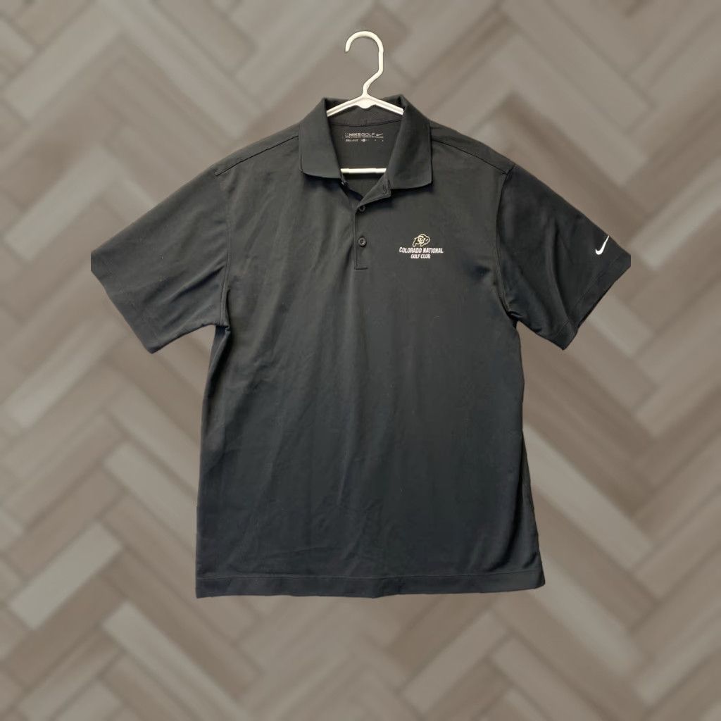 Nike Nike Golf Mens Large Black Short Sleeve Polo Shirt Dri Fit Buffaloes 45-72 Size US L / EU 52-54 / 3 - 1 Thumbnail