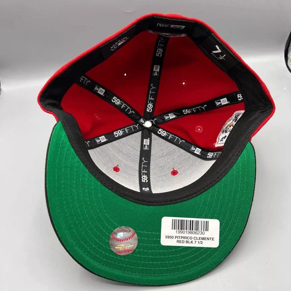 New Era Pittsburgh Pirates Hat Men 7 1/2 Red Black MLB Snap Back Cap Size ONE SIZE - 2 Thumbnail