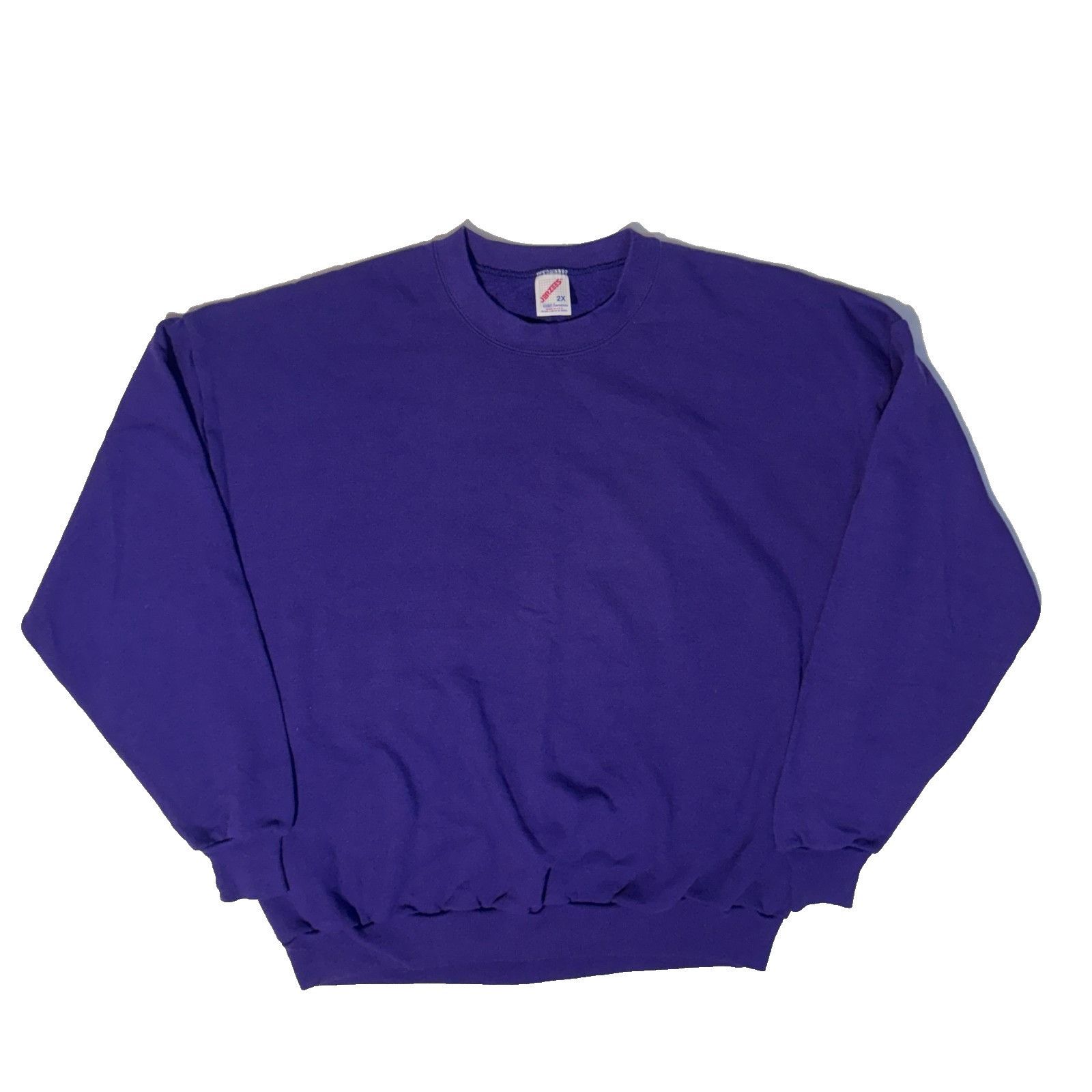 Jerzees Vintage Jerzees 90s Purple Blank Crewneck Sweatshirt - 2XL M Size US XXL / EU 58 / 5 - 1 Thumbnail