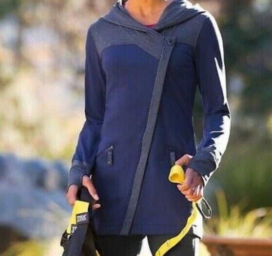 Designer ATHLETA PURPLE LONG HOODIE JACKET XS ASYMMETRICAL ZIP Size XS / US 0-2 / IT 36-38 - 1 Thumbnail