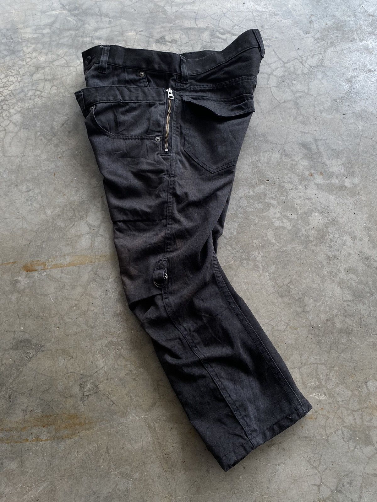 Japanese Brand × PPFM × Vintage Vintage 90s PPFM Fade Black Curvy Crop Pants Size US 30 / EU 46 - 10 Thumbnail
