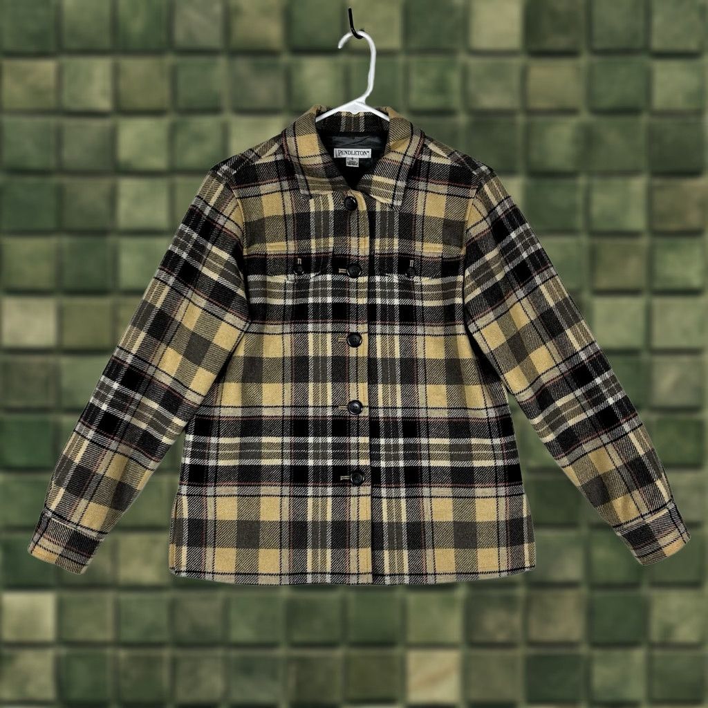 Pendleton Pendleton Button Up Jacket Blazer Women's Small Wool Plaid Tweed Lined Button Size S / US 4 / IT 40 - 1 Thumbnail