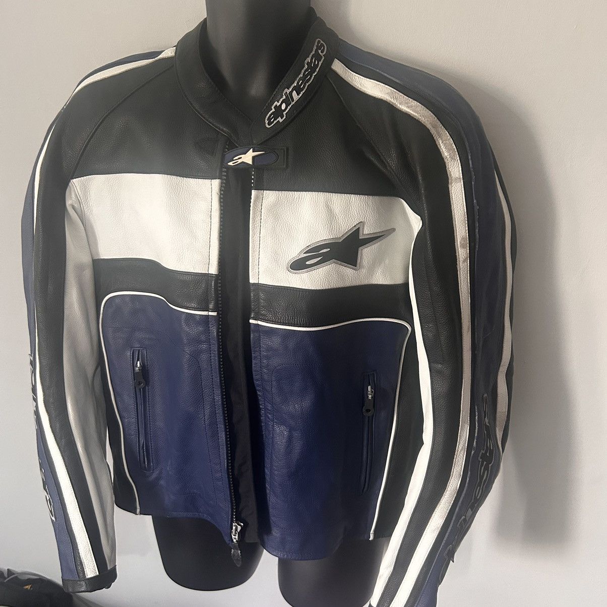 Alpinestars Rare Alpinestars Leather Jacket sz L fits fitted