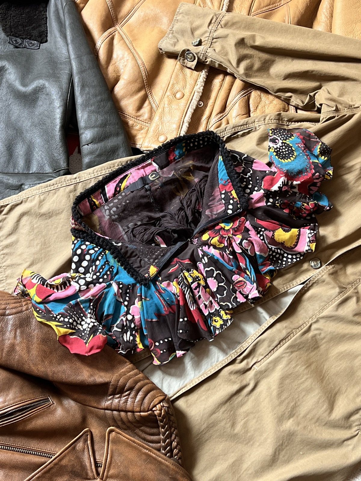 Just Cavalli Vintage Just Cavalli Floral Mini Skirt Y2K Size 28" / US 6 / IT 42 - 2 Thumbnail