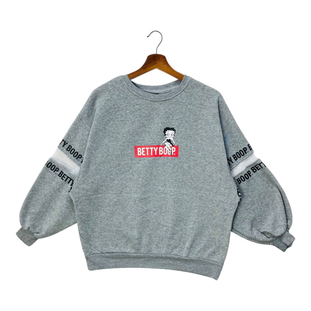 Betty Boop Sweatshirt Spellout Pullover Jumper Size Medium