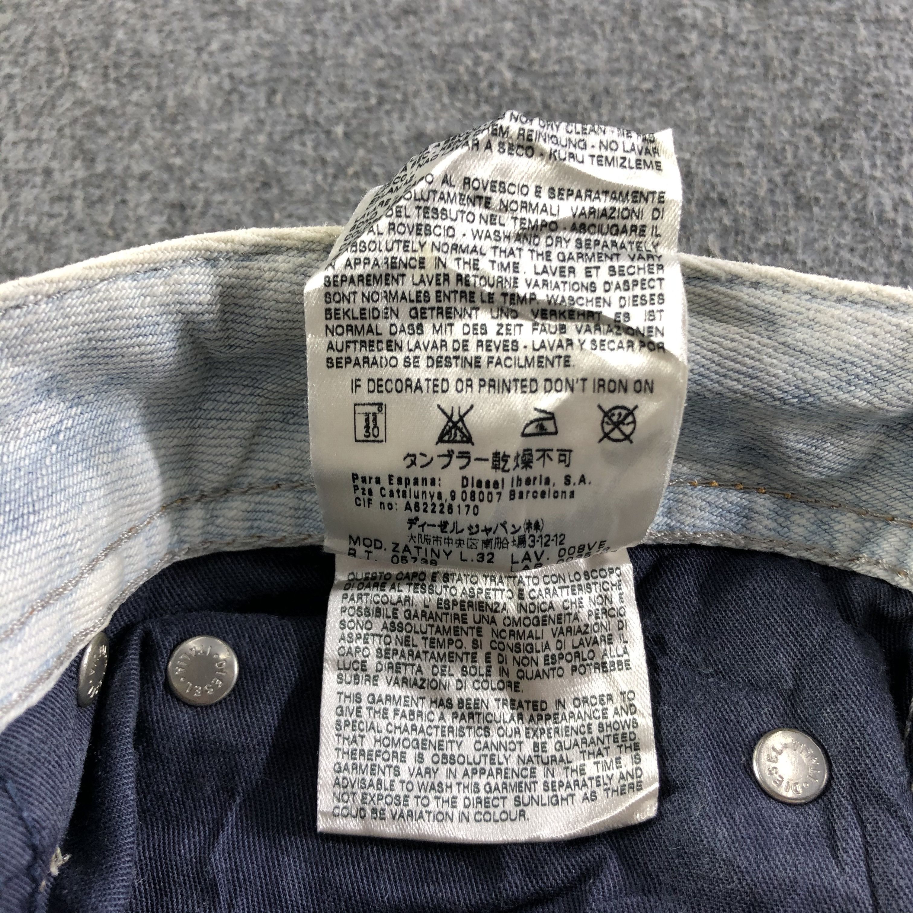 Diesel Vintage Light Wash Diesel Industry Jeans-J3620 Size US 34 / EU 50 - 12 Thumbnail