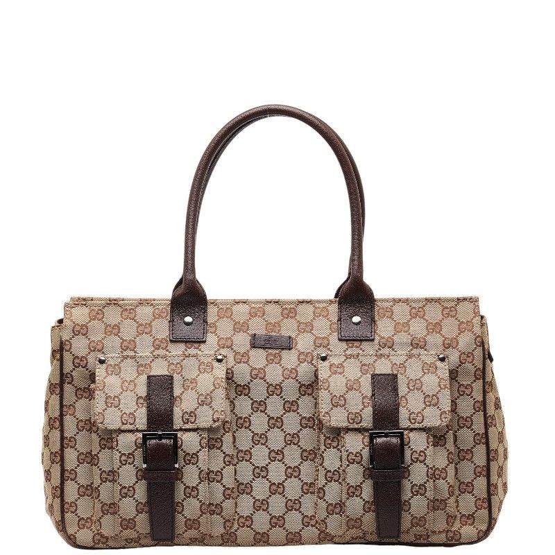 image of Gucci GG Canvas Handbag in Brown, Women's