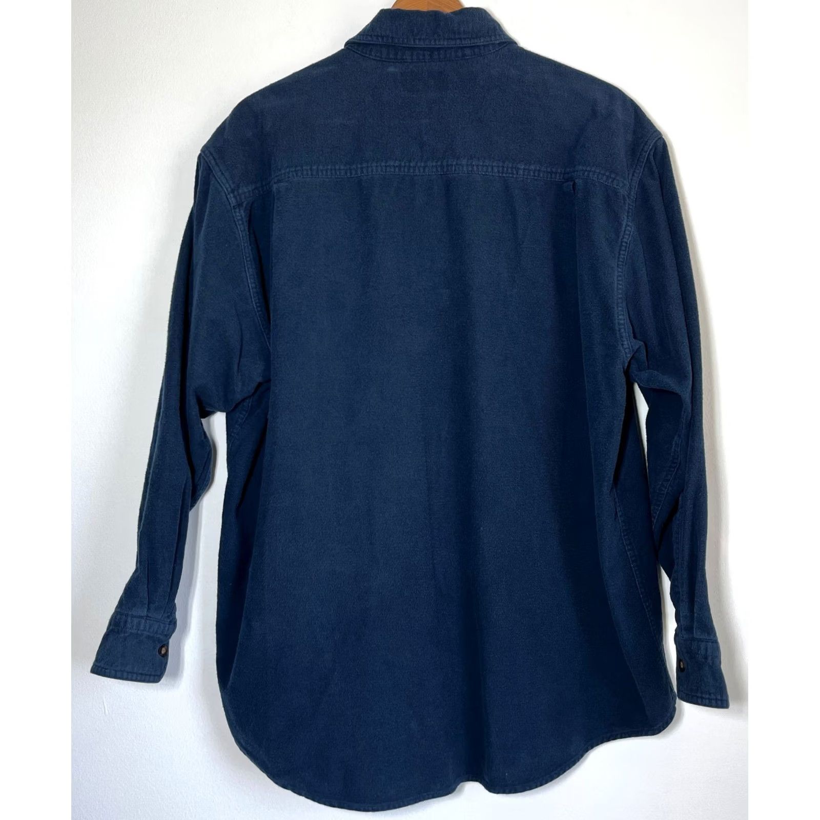 Levi's VINTAGE Levi's Shirt Chamois Flannel Button-Up Men XL Navy Blue 90s Casual Pockets Size US XL / EU 56 / 4 - 2 Thumbnail