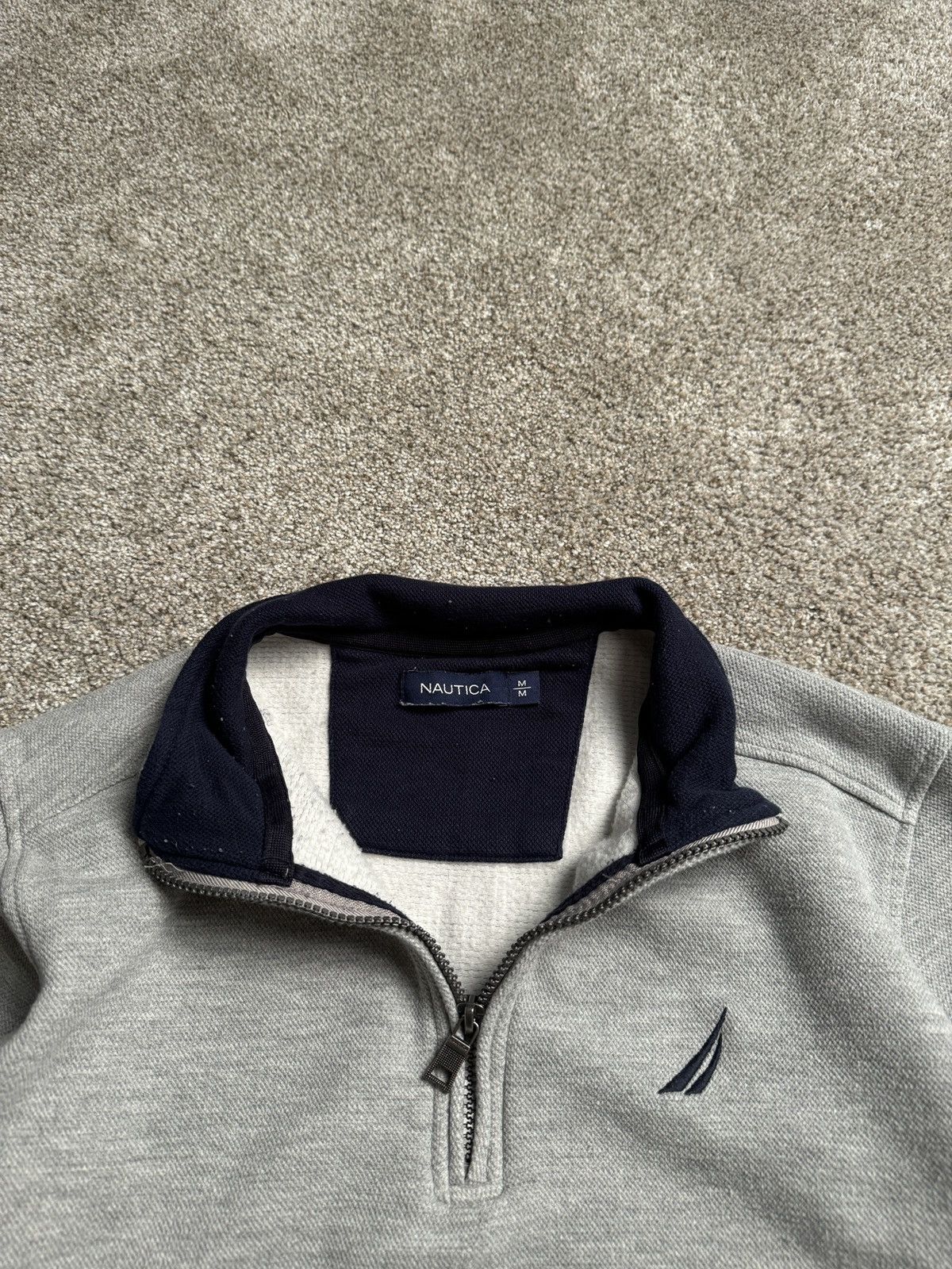 Nautica NAUTICA HEATHER GREY QUARTER ZIP Size US M / EU 48-50 / 2 - 3 Thumbnail