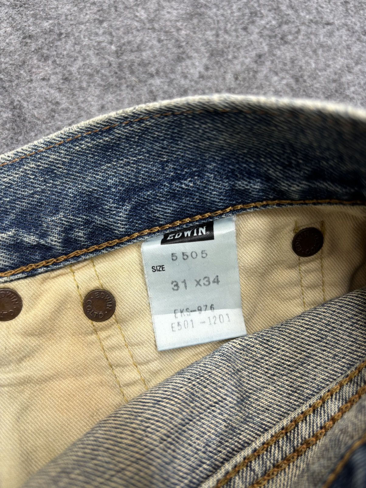 Edwin Vintage Edwin 505X Rusty Medium Wash Selvedge Denim F686 Size US 30 / EU 46 - 18 Thumbnail
