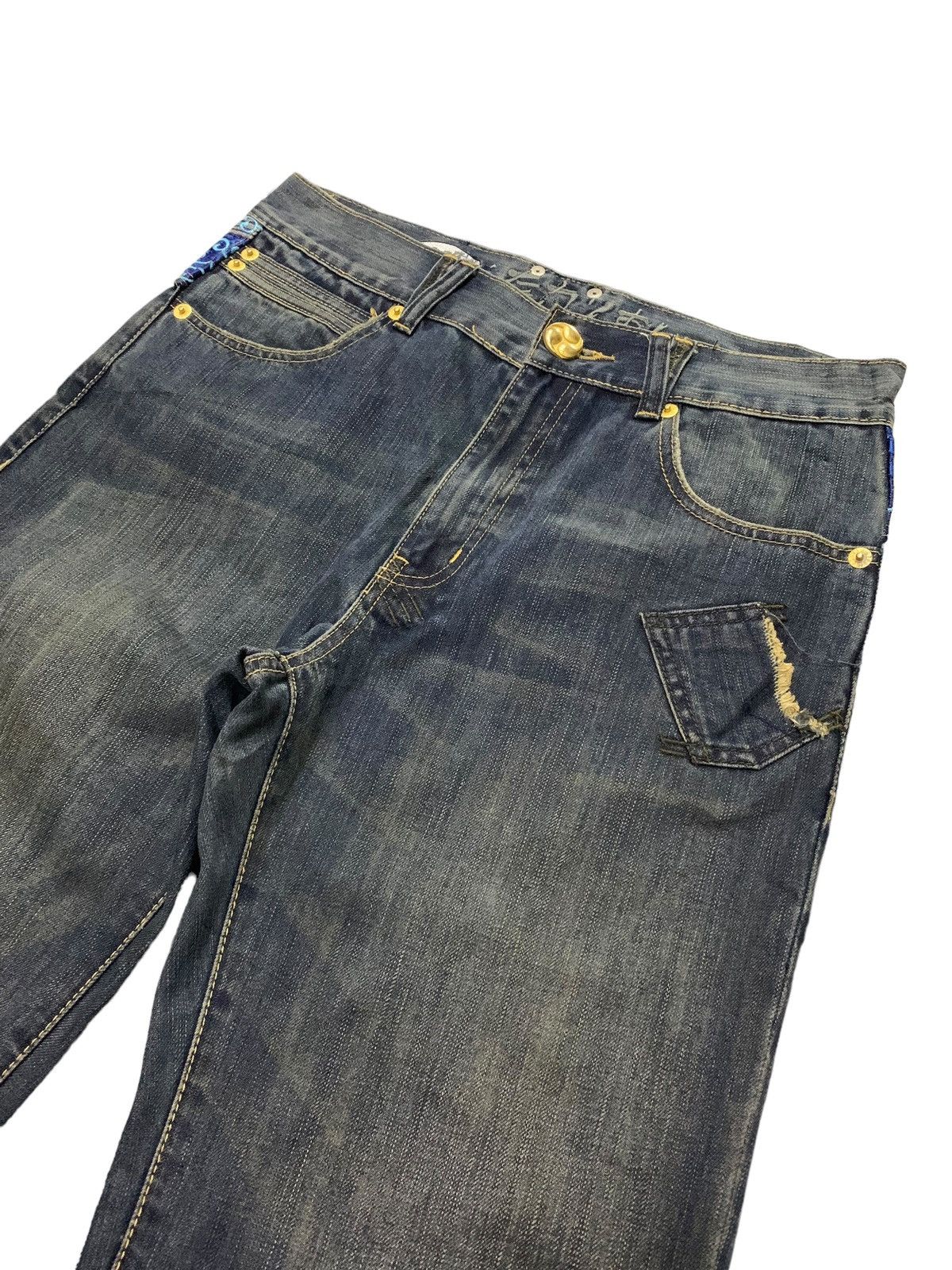 Japanese Brand × Kapital Osaka Big Train Japan Distressed Loose Crafted Jeans Size US 32 / EU 48 - 12 Thumbnail