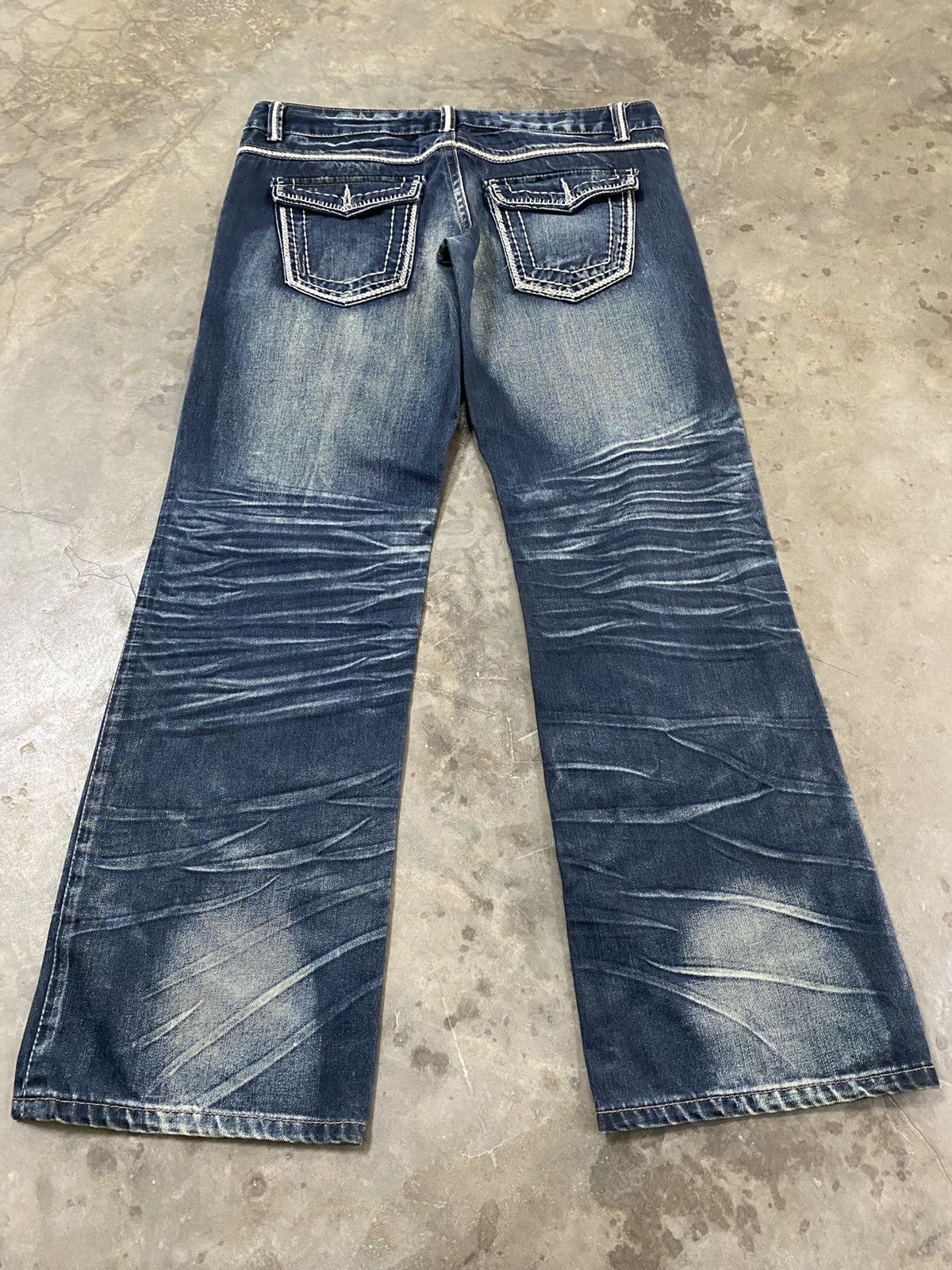 Hysteric Glamour × If Six Was Nine × Le Grande Bleu (L.G.B.) Flare Jeans Japanese Beast Distressed @241act Size US 35 - 1 Thumbnail