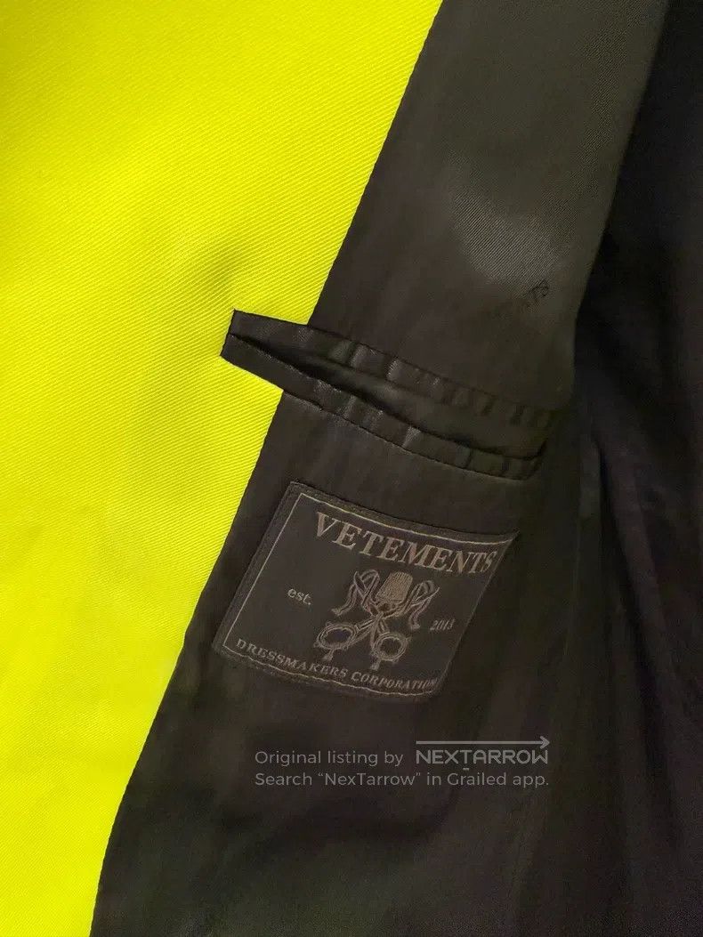 Vetements Vetements Neon Yellow Women's Blazer Size XS / US 0-2 / IT 36-38 - 3 Thumbnail