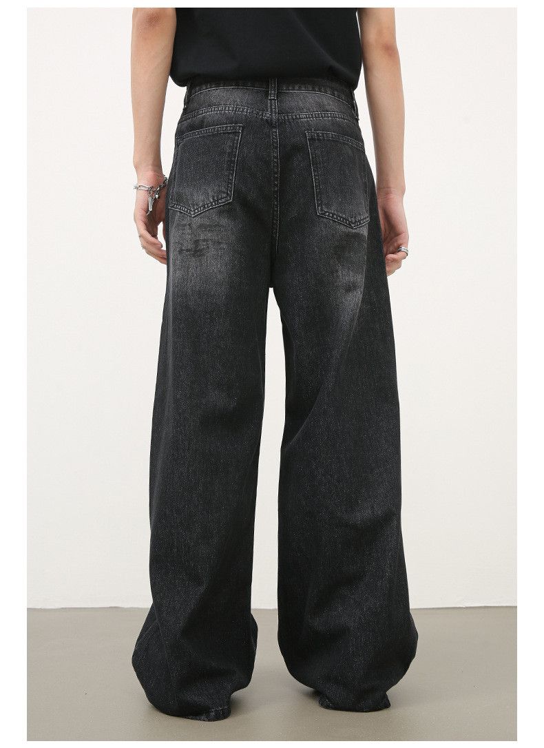 Japanese Brand × Jean Men's retro American street distressed loose straight jeans Size US 32 / EU 48 - 6 Thumbnail
