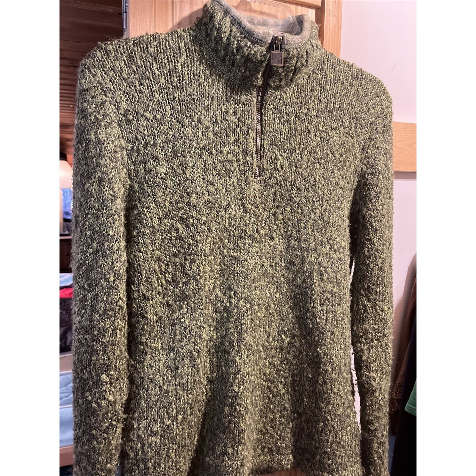 Woolrich Woolen Mills Woolrich VTG Women’s M Olive Green Wool Ramie Blend Sweater Size M / US 6-8 / IT 42-44 - 2 Thumbnail