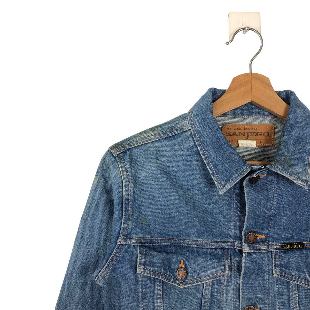 Other 🔥VINTAGE CROPPED TRUCKER DENIM JACKET SANJEGO MICKEY MOUSE Size S / US 4 / IT 40 - 6 Thumbnail