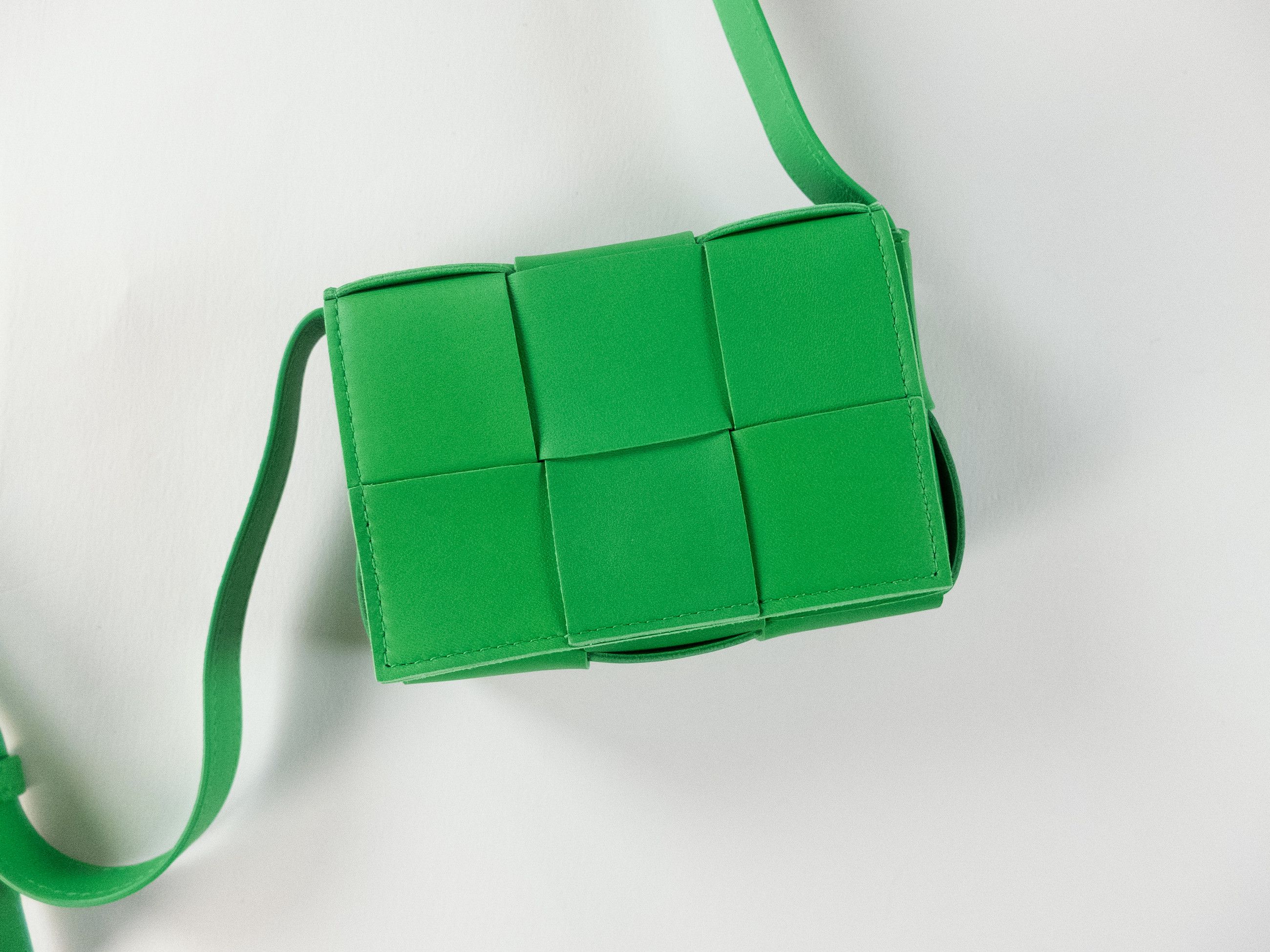 Bottega Veneta BOTTEGA VENETA Candy Cassette green intrecciato leather bag Size ONE SIZE - 4 Thumbnail