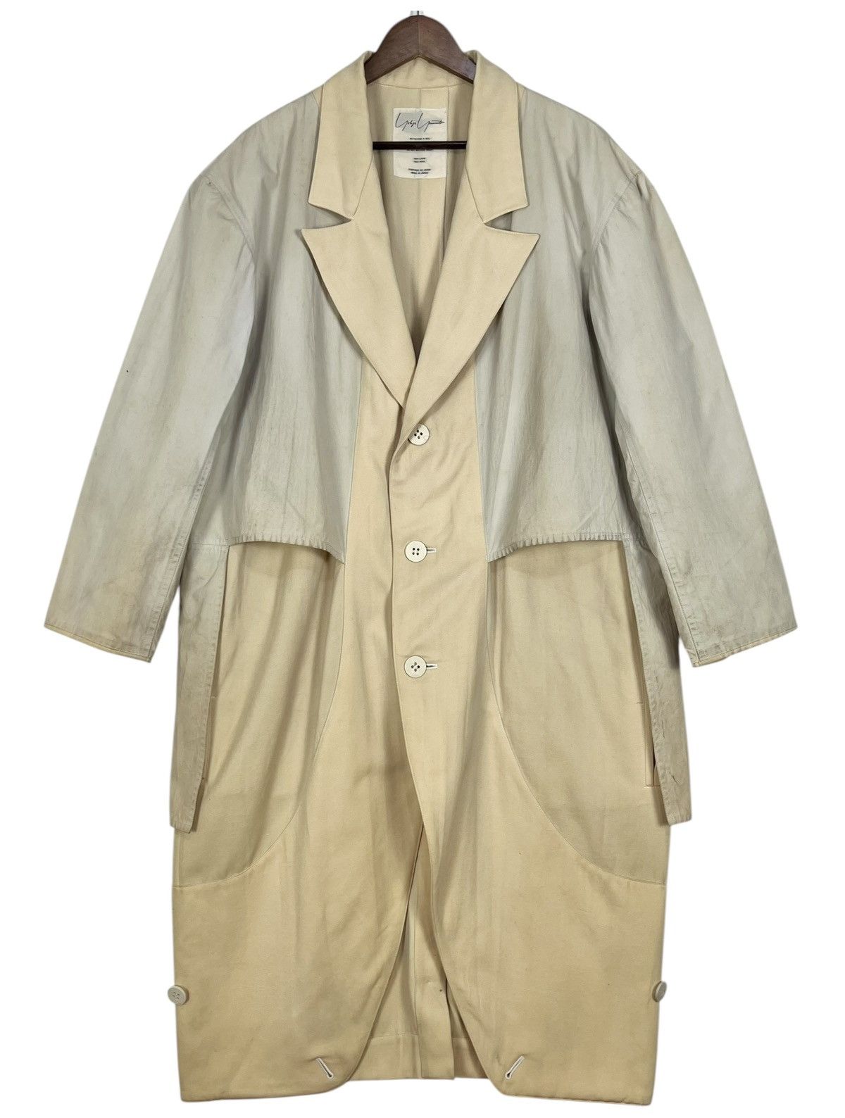 Yohji Yamamoto 80s VINTAGE YOHJI YAMAMOTO LONG COAT Size US XL / EU 56 / 4 - 2 Thumbnail