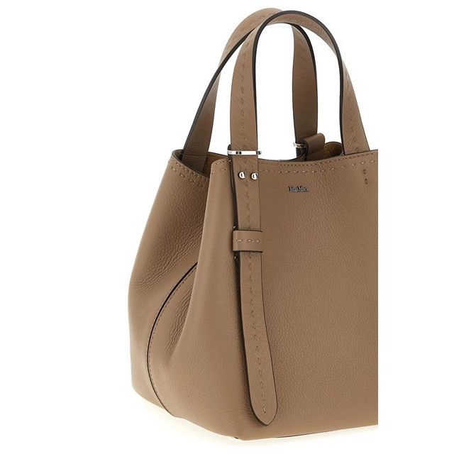 Max Mara MAX MARA Archetipo Extra Small Beige Leather Top Handle Bag Size ONE SIZE - 3 Thumbnail