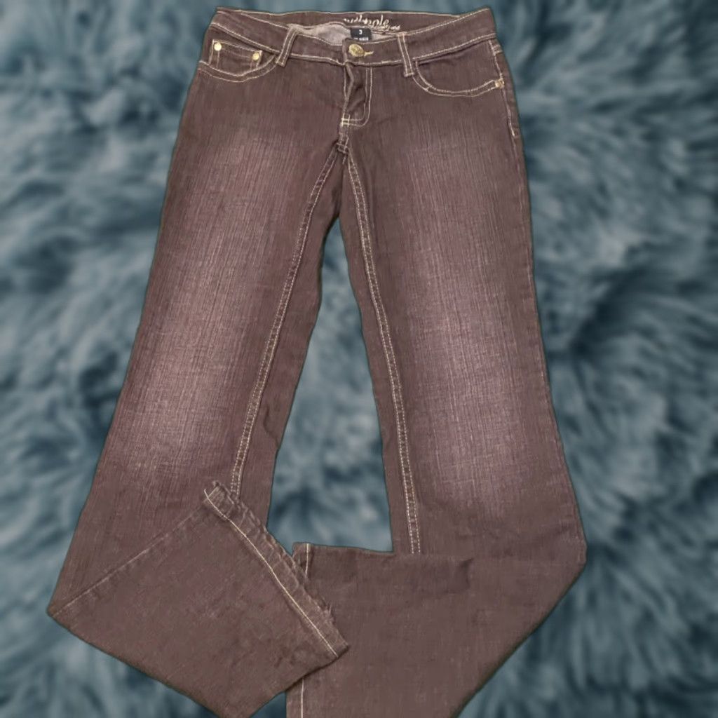 Southpole VINTAGE Southpole Jeans Bootcut Women Size 3 Brown Y2K Grunge Punk Hip Hop JNCO Baggy Skater VTG Baggy Pockets Size 26" / US 2 / IT 38 - 1 Thumbnail