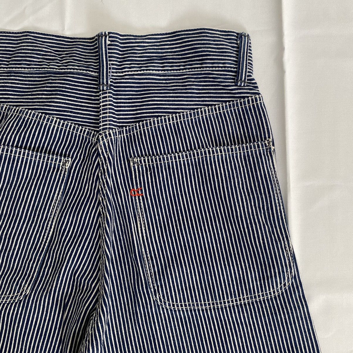45rpm VTG 45rpm Blue Cafe Hickory Striped Workwear Denim Jeans Size US 27 - 17 Thumbnail