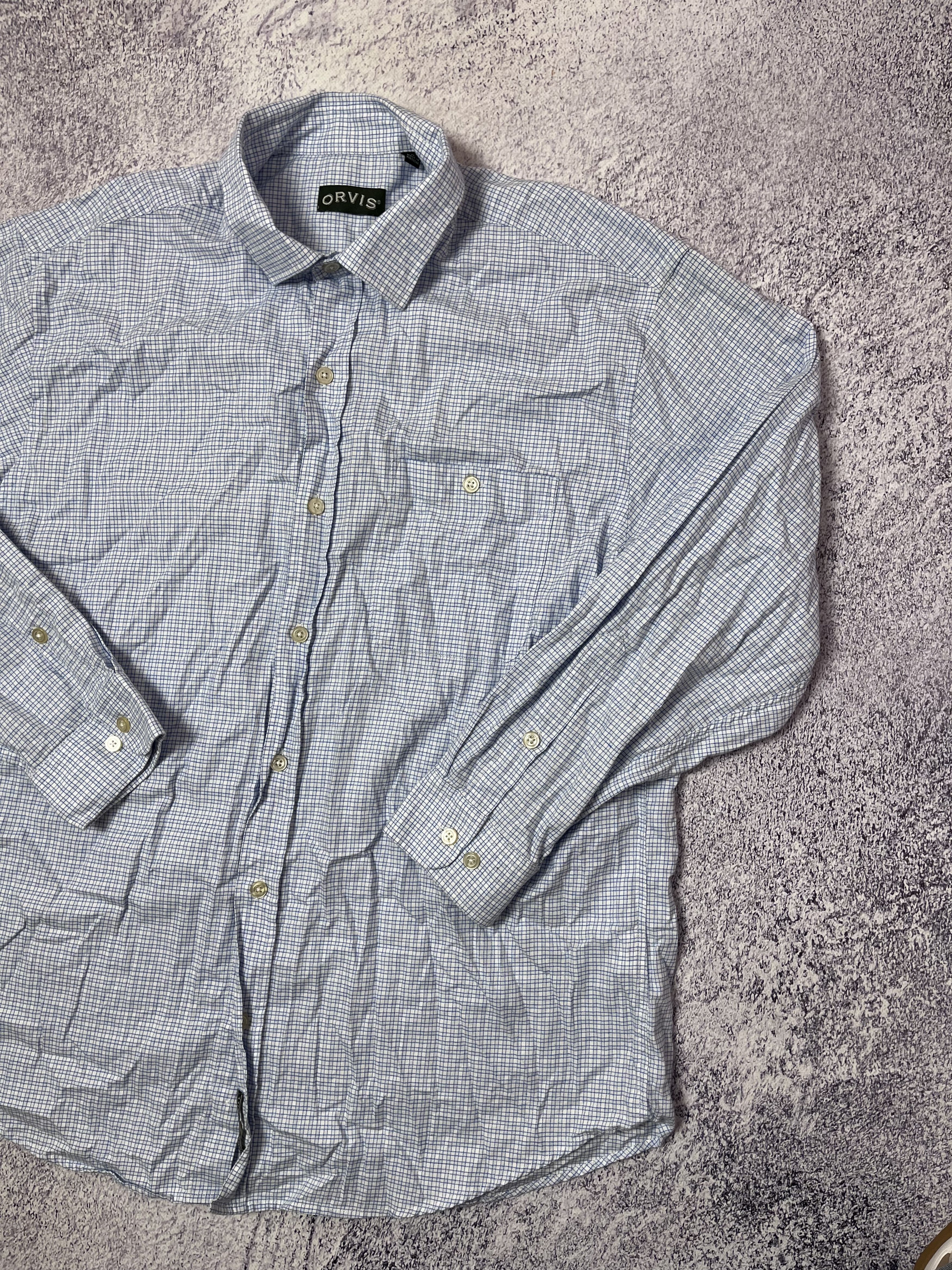 Orvis Mens shirt Eton Custom Made Size US L / EU 52-54 / 3 - 2 Thumbnail