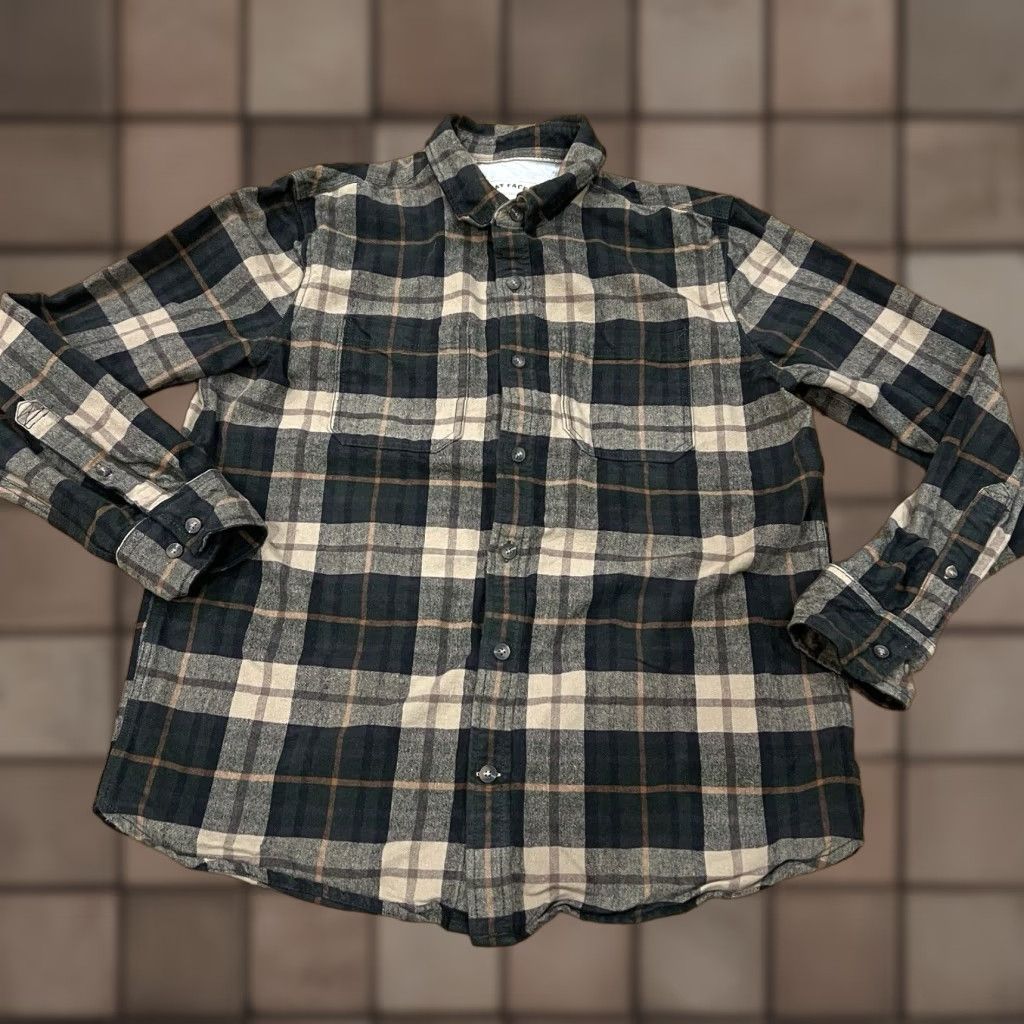 FatFace VINTAGE Fat Face Men’s Flannel Shirt Large Adjustable Fit Casual Plaid Long Sleeve Cotton Winter Fall Spring Size US L / EU 52-54 / 3 - 1 Thumbnail