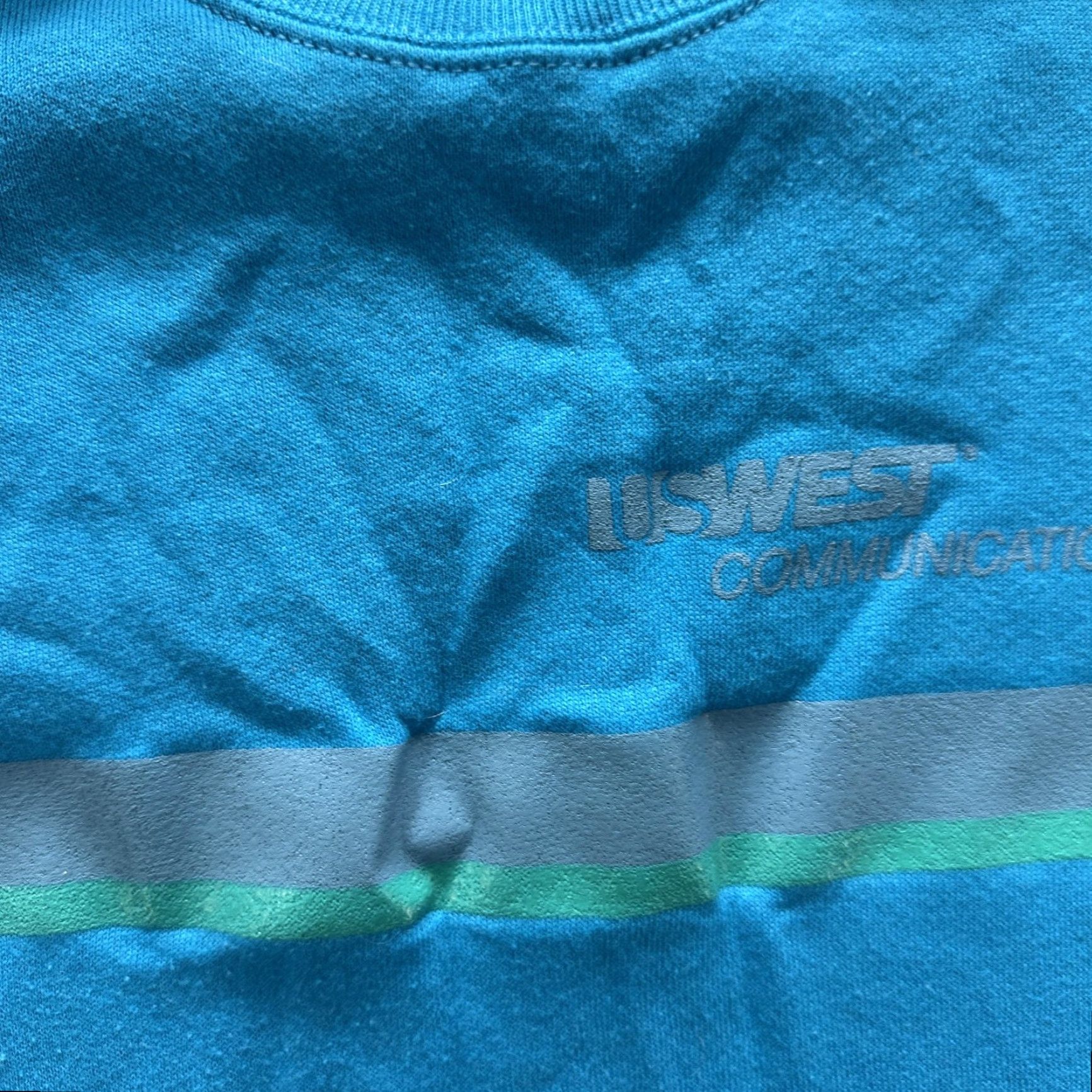 Jerzees VINTAGE Jerzees Sweatshirt Mens XL Blue US West Communications Graphic Print Crewneck Pullover Fleece 80s Size US XL / EU 56 / 4 - 4 Thumbnail