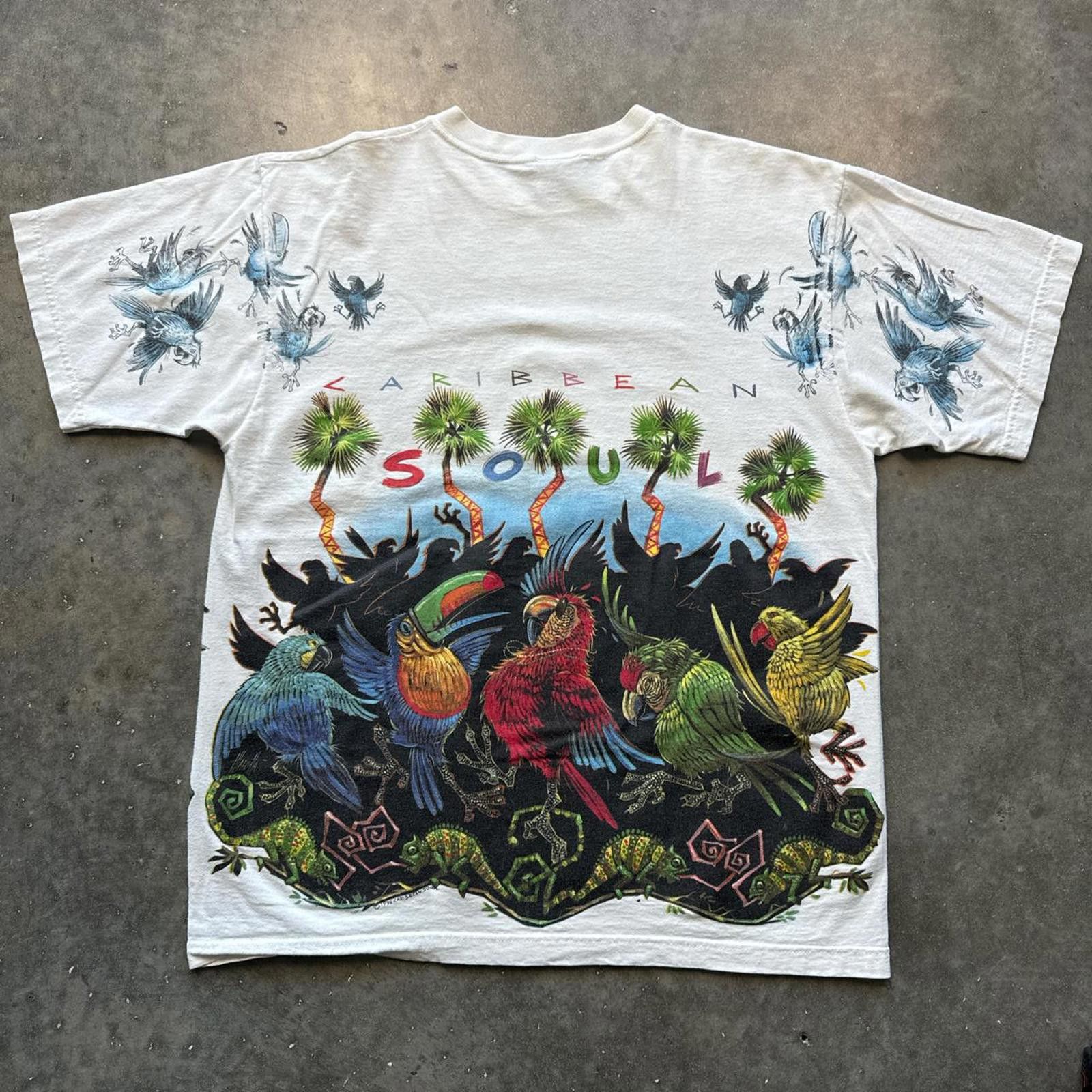 Other Caribbean Soul Nature Tropical 1998 AOP 90's T-Shirt Size US L / EU 52-54 / 3 - 2 Thumbnail