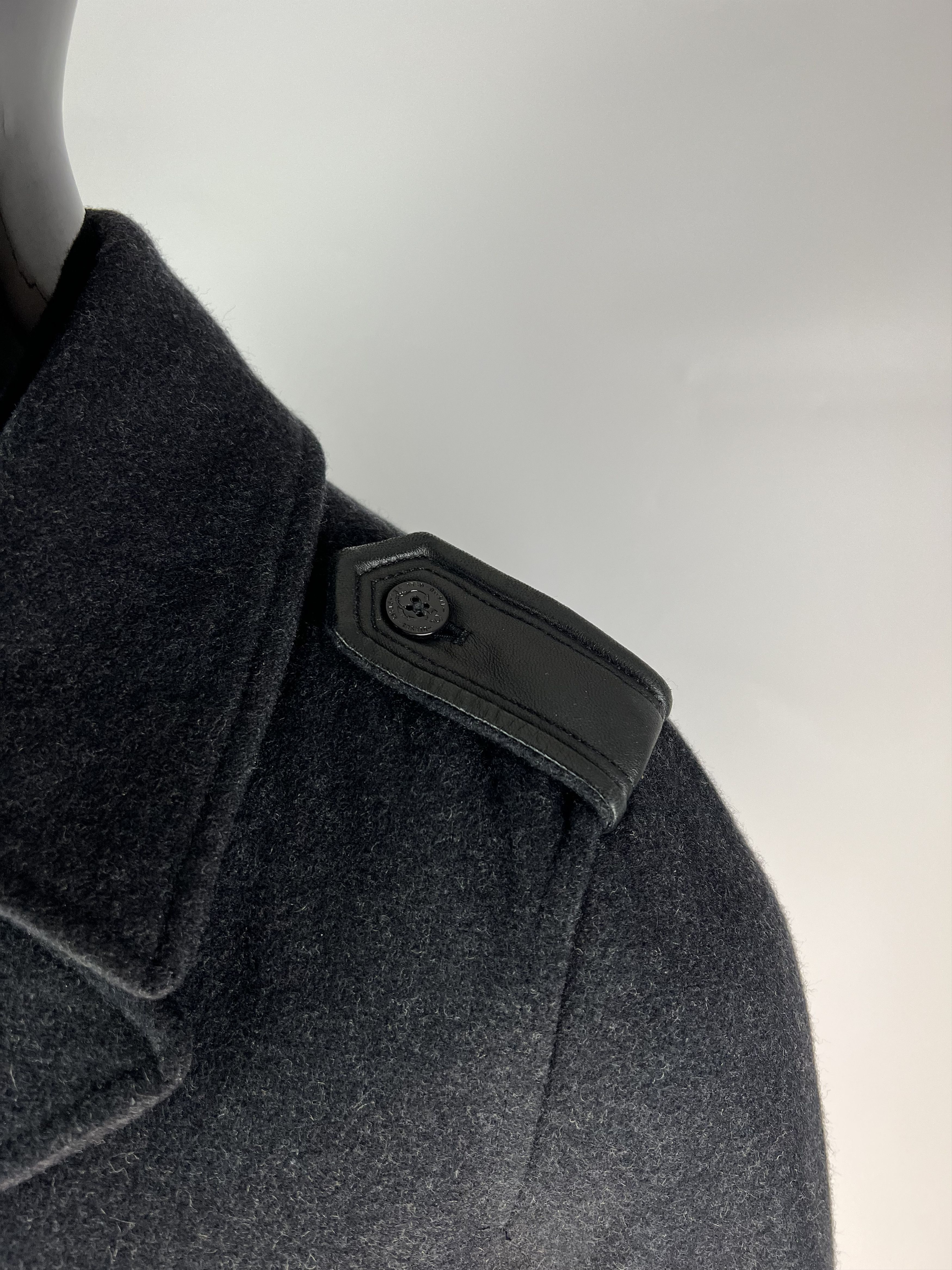 Diesel Diesel Mens Black Double Breasted Wool Pea Coat Size L Size US L / EU 52-54 / 3 - 4 Thumbnail