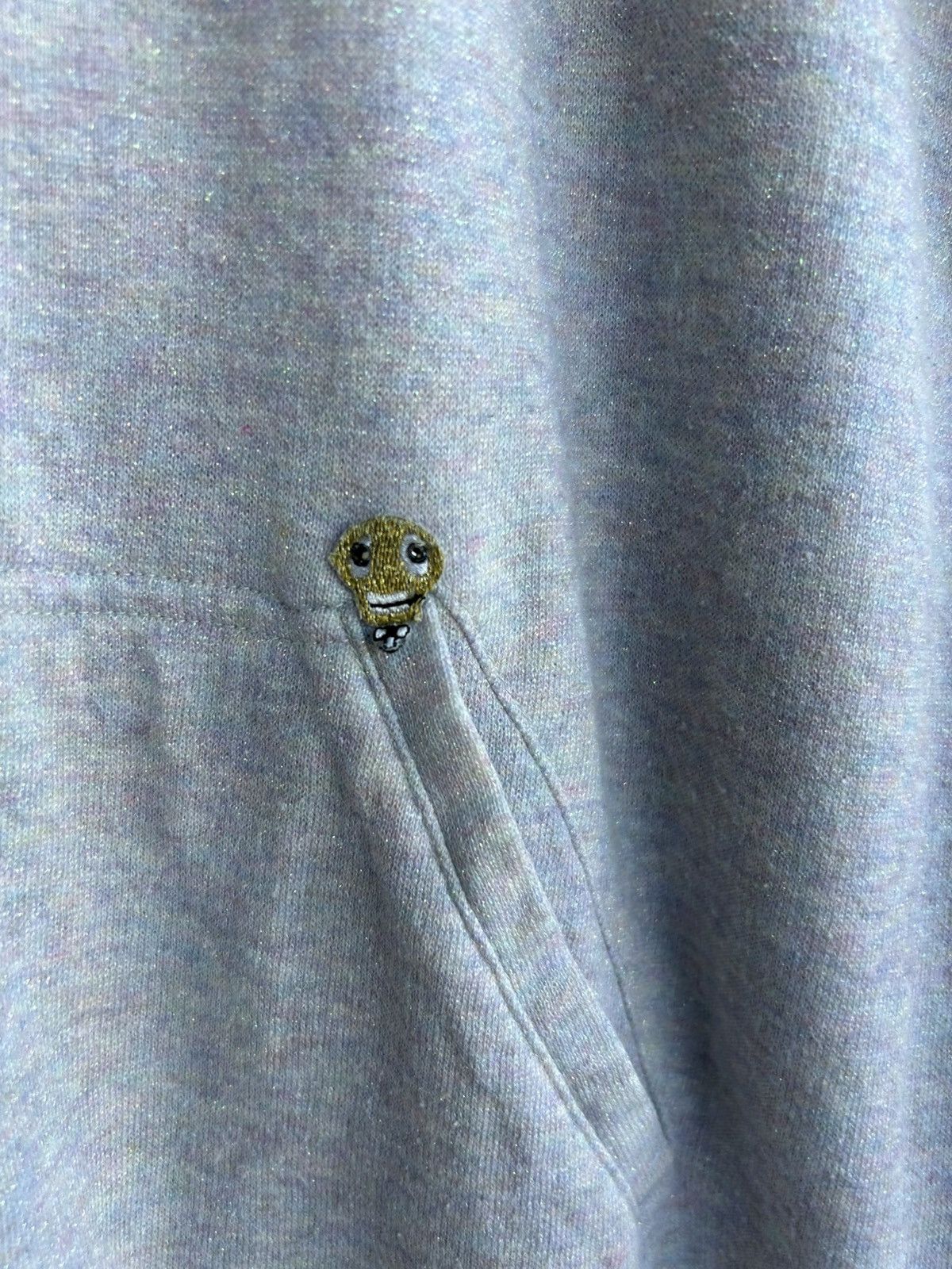 Tsumori Chisato Shimmery Hoodie With Mini Embroidered Skull Patch Size XS / US 0-2 / IT 36-38 - 7 Thumbnail
