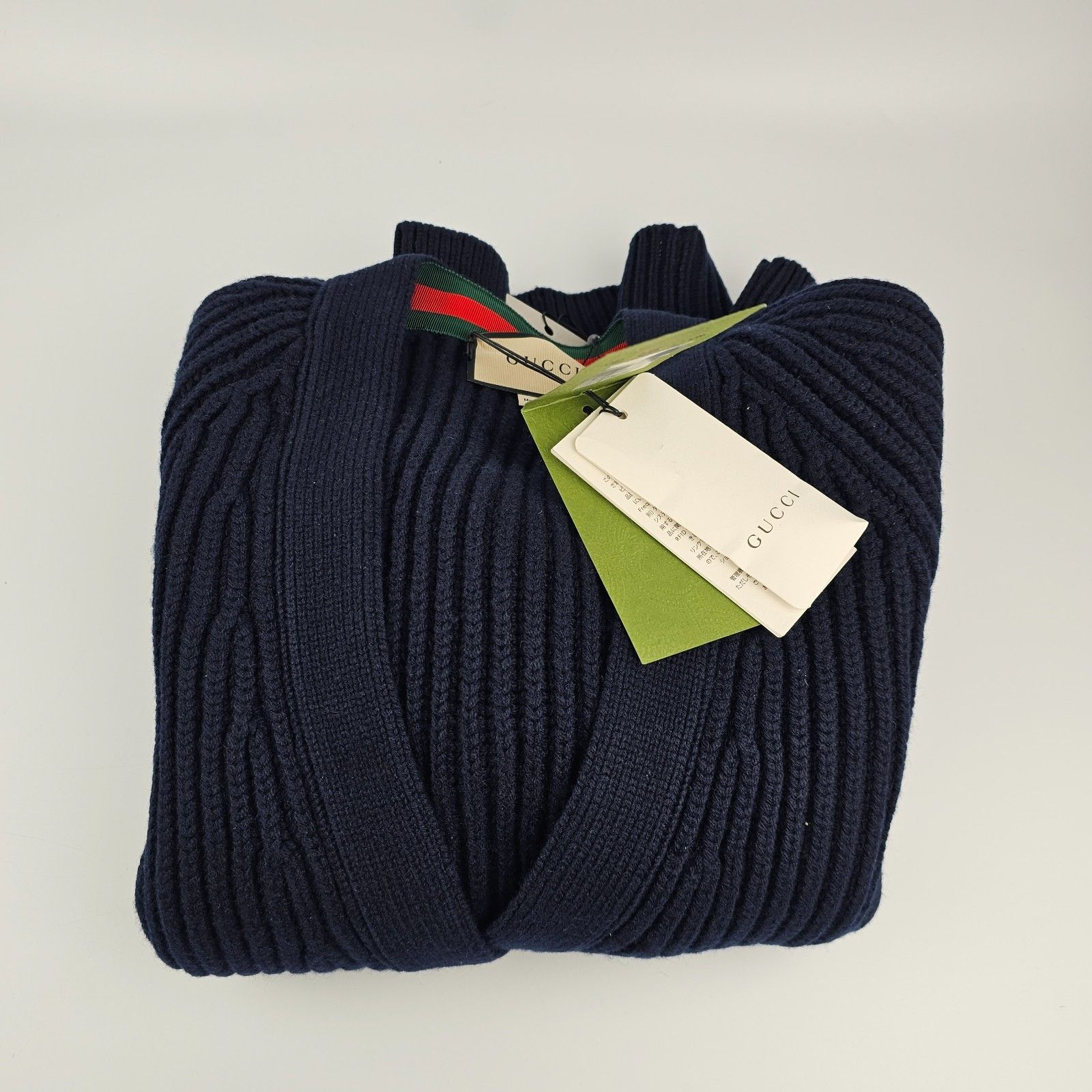 GUCCI Navy Wool Cardigan New & Authentic