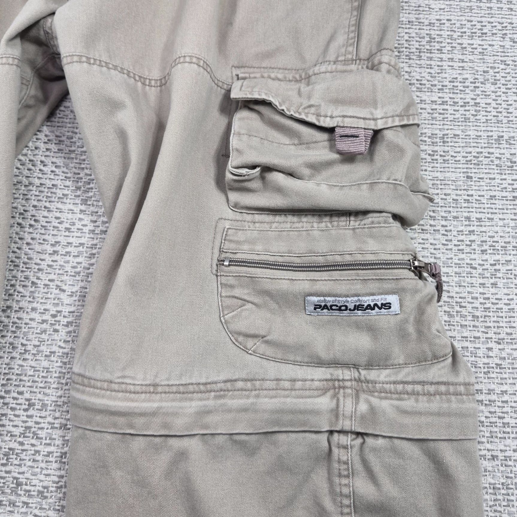 Vintage Paco Jeans Pants Mens 36x30 Cargo Convertible Relaxed Utility Skater T2K Pants Size US 36 / EU 52 - 4 Thumbnail