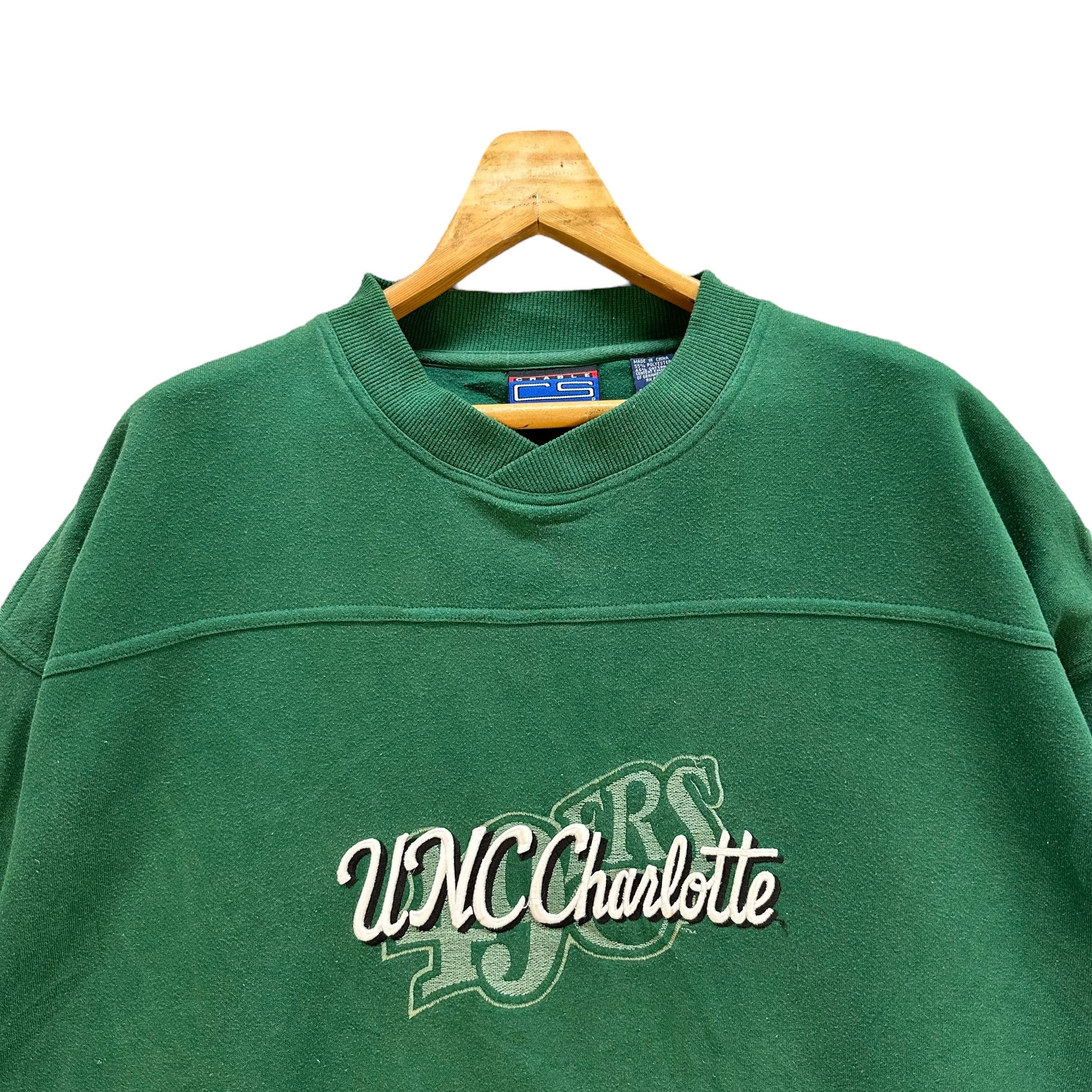 Vintage UNC CHARLOTTE 49ERS Big Logo Crewneck Sweatshirt #A5-0136 Size US XL / EU 56 / 4 - 2 Thumbnail