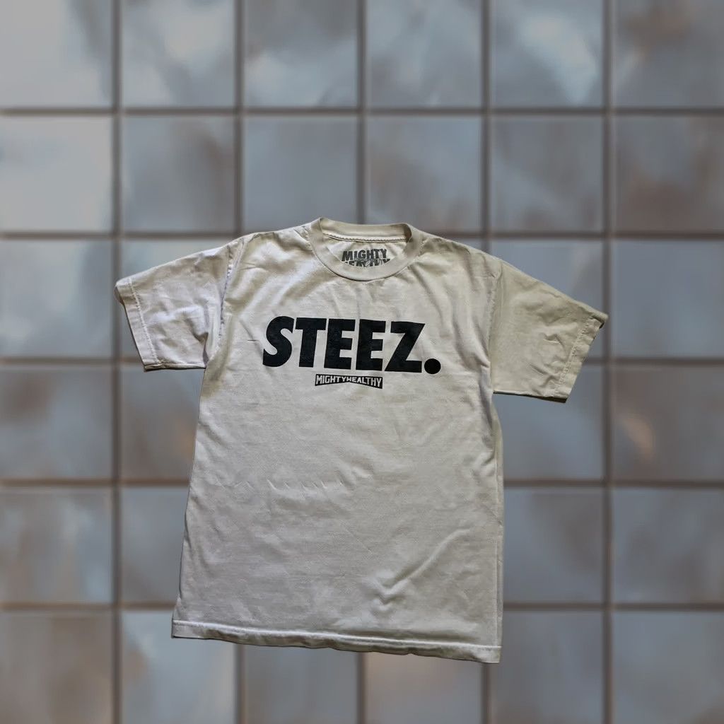 Vintage Mighty Healthy Steez Skateboarding White Graphic S/S Crewneck T-Shirt Sz. M Men Medium Crew Neck Graphic White Size US M / EU 48-50 / 2 - 1 Thumbnail