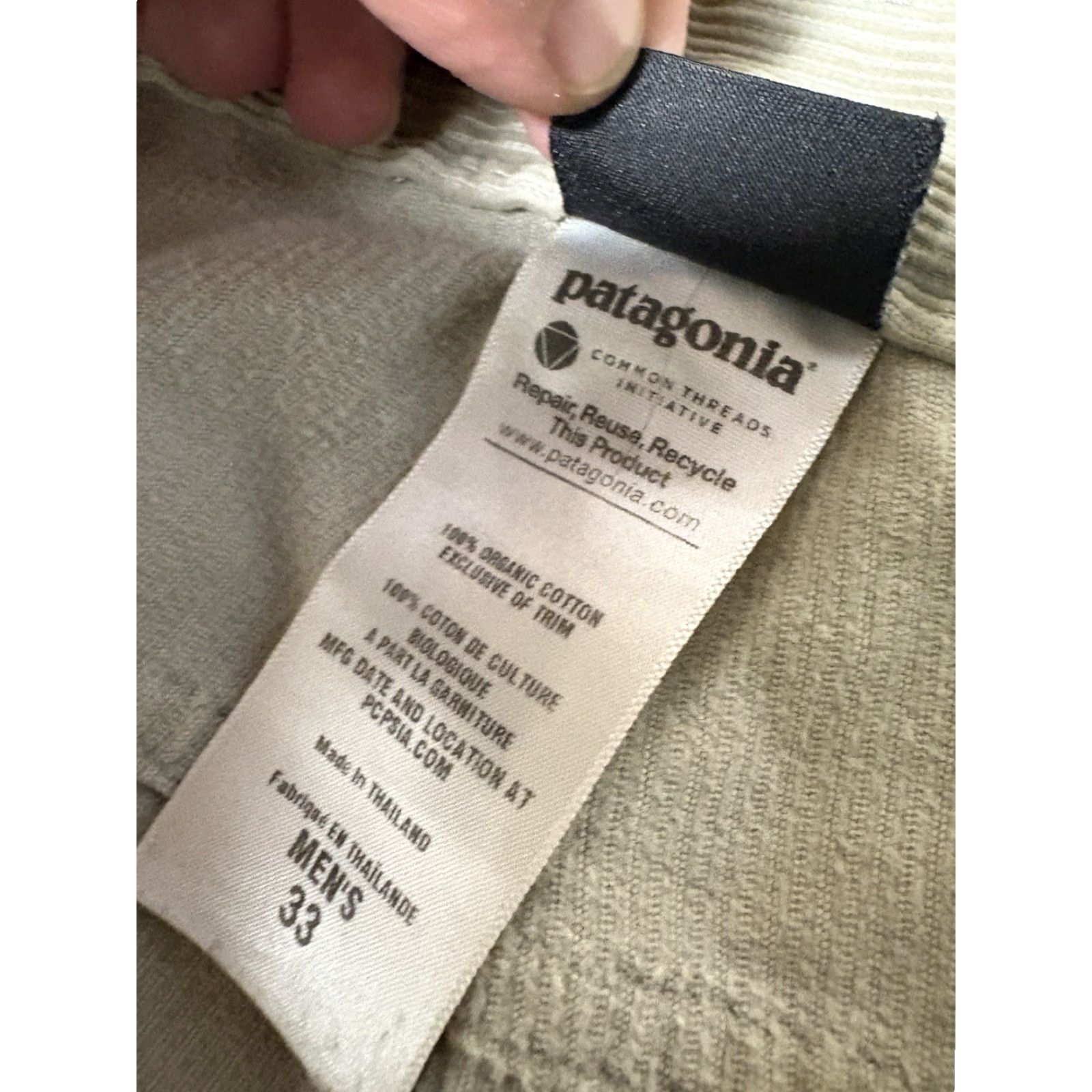 Patagonia Patagonia Pants Mens 33x30 Corduroy Beige Regular Workwear Size US 33 - 6 Thumbnail