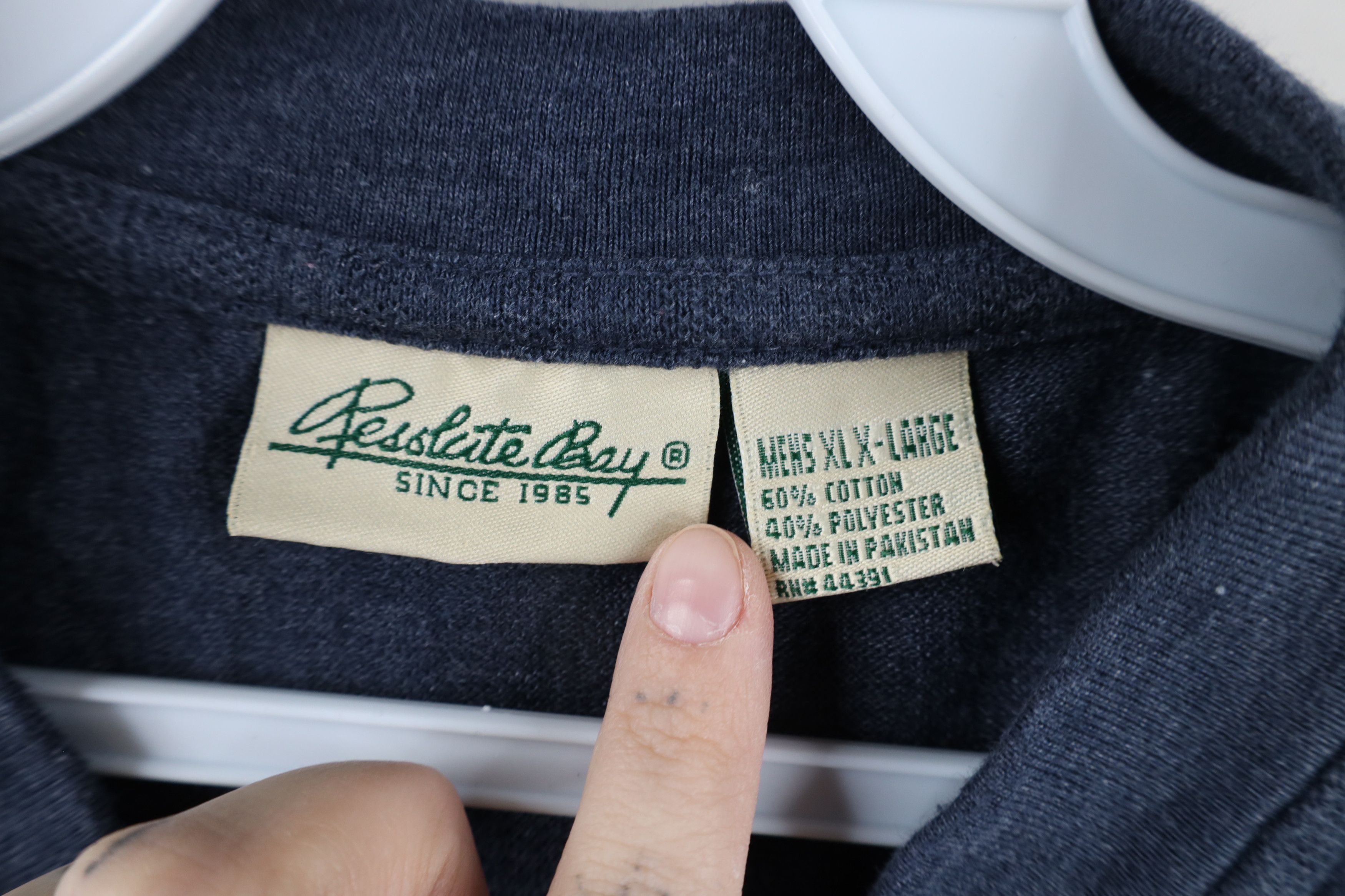 Vintage Vintage 90s Streetwear Striped Knit Henley T-Shirt Blue Size US XL / EU 56 / 4 - 5 Thumbnail
