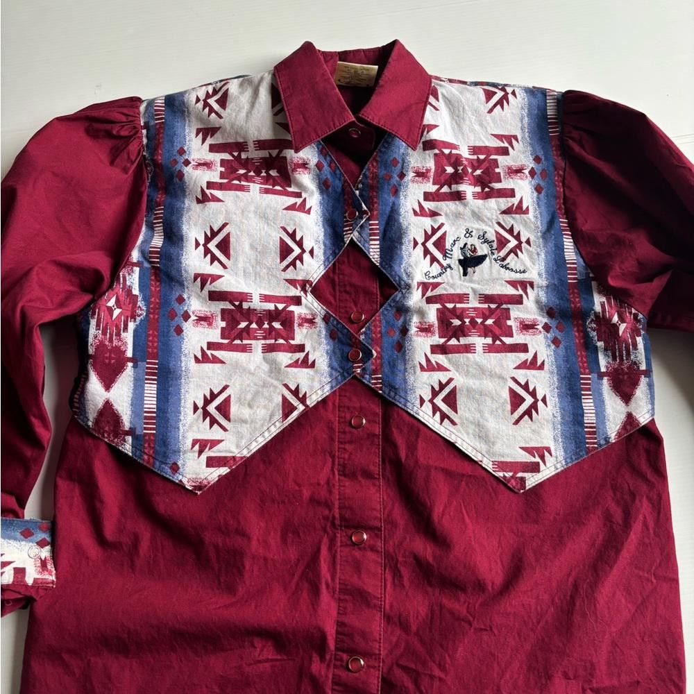 Designer Vintage Le Pure Sang Button-Up Western Shirt Size L / US 10 / IT 46 - 2 Thumbnail