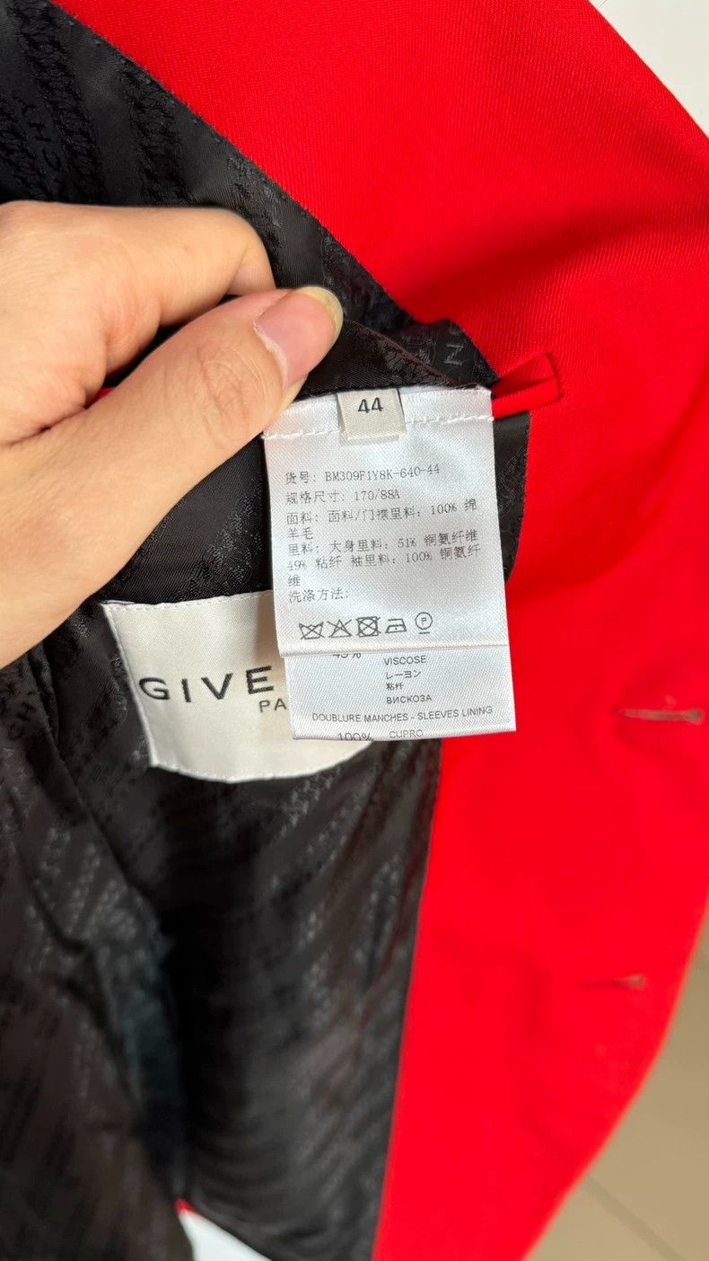 Givenchy Givenchy Sise44 Red Suit Jacket Size US M / EU 48-50 / 2 - 5 Thumbnail