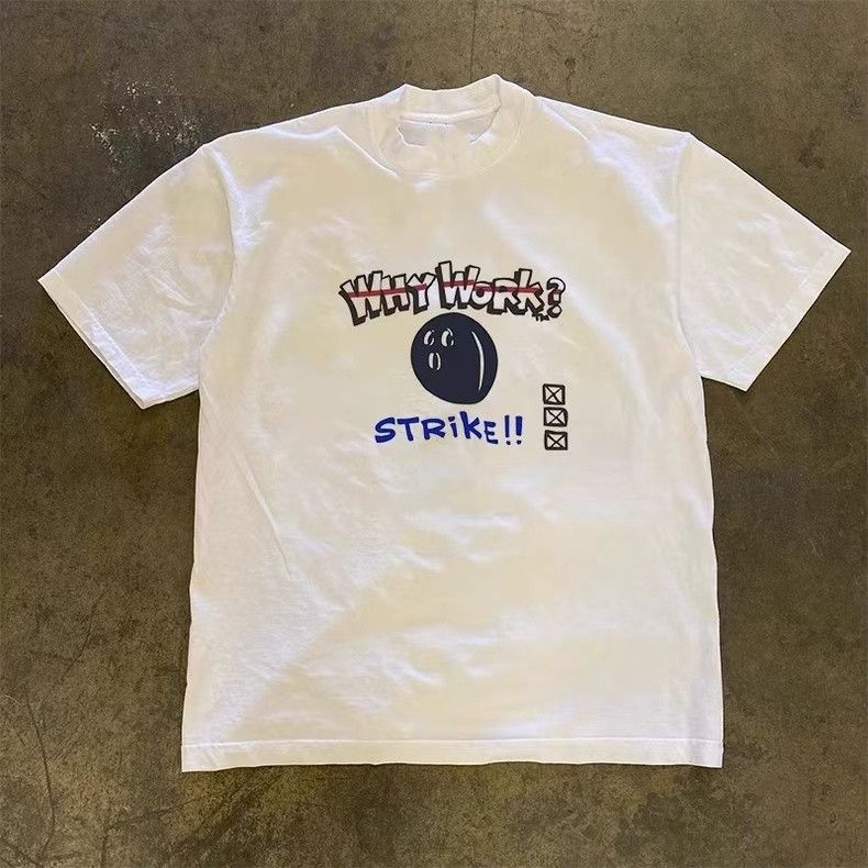Vintage White retro bowling print t-shirt Size US M / EU 48-50 / 2 - 2 Thumbnail