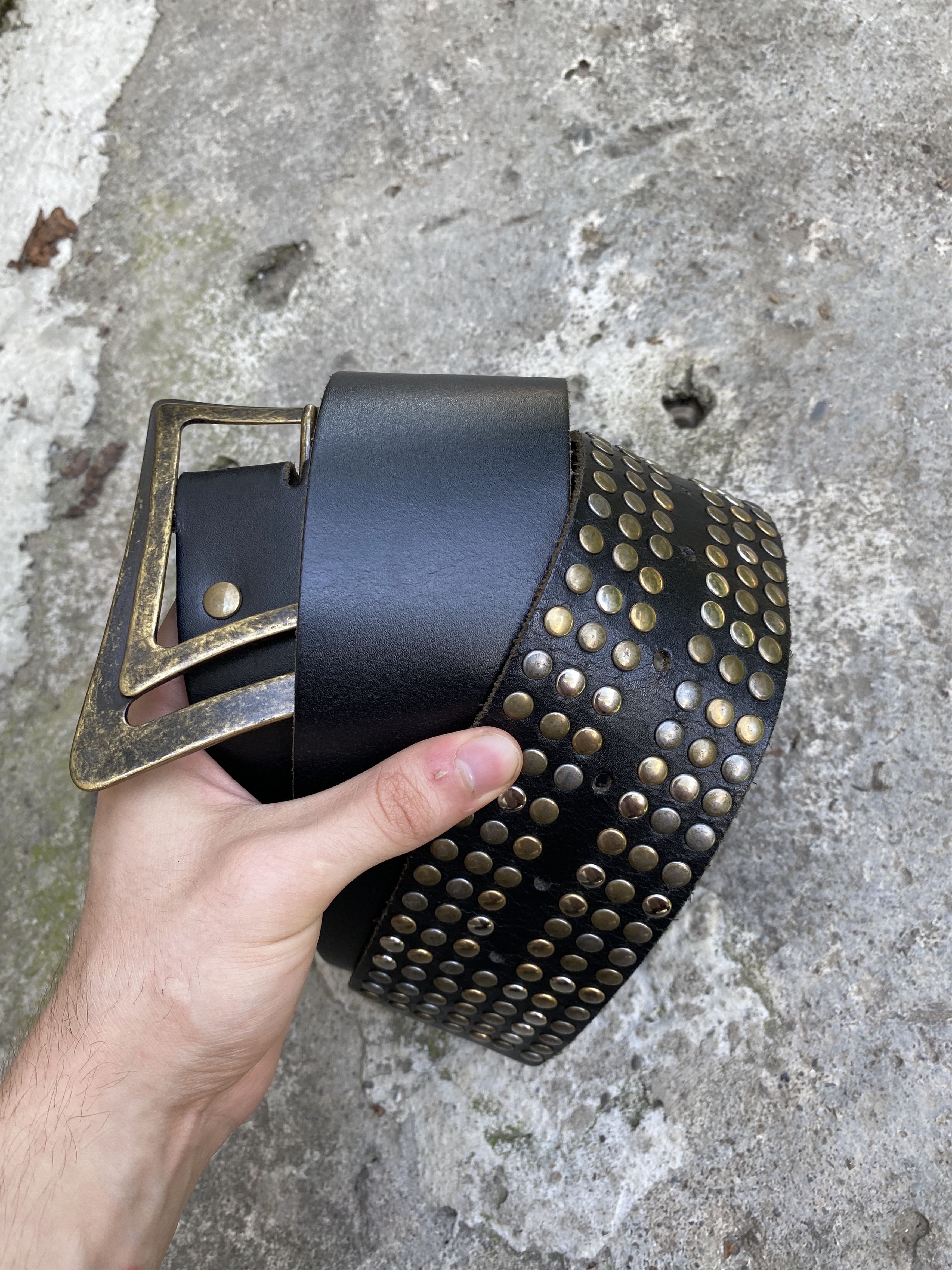 Hysteric Glamour VINTAGE BALENCIAGA STLYE CARTI ARCHIVE DRIP BIG LEATHER BELT Size ONE SIZE - 1 Thumbnail