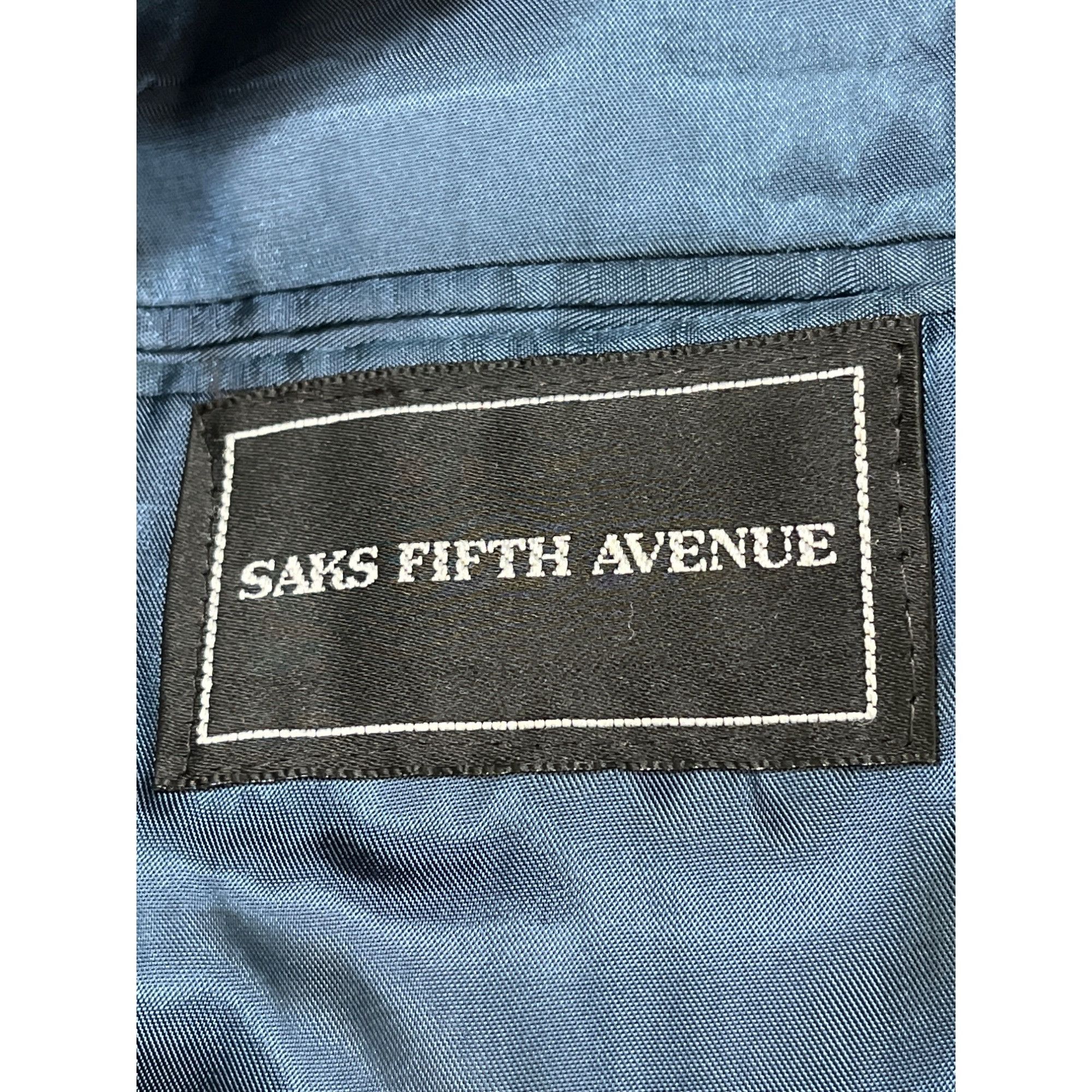 Saks Fifth Avenue Saks Fifth Avenue Men's Blue Blazer/Sports Coat Size XL SKU Size 44R - 4 Thumbnail