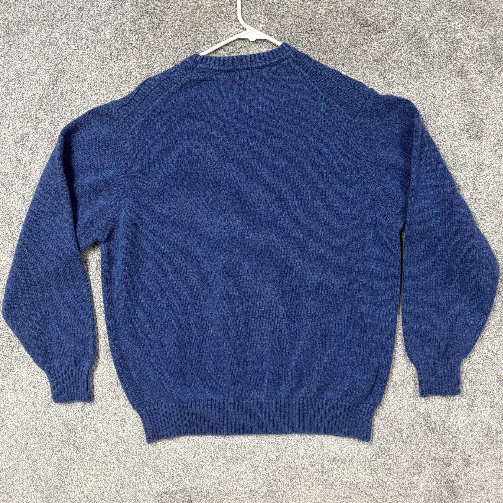 Geoffrey Beene VINTAGE Geoffrey Beene Sweater XL Men Blue Knit Pullover Crew Neck Raglan Long Sleeve Tight-Knit Solid 100% Cotton Fall Winter Casual Size US XL / EU 56 / 4 - 7 Thumbnail