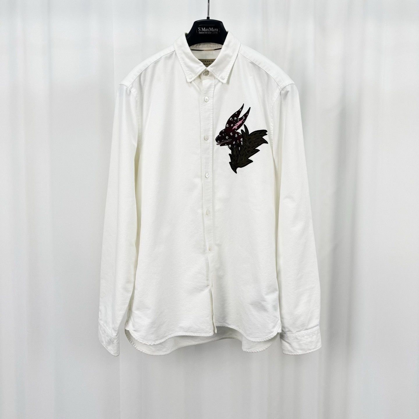 Burberry Burberry Embroidered Monster Long-Sleeve Shirt Size US M / EU 48-50 / 2 - 1 Thumbnail